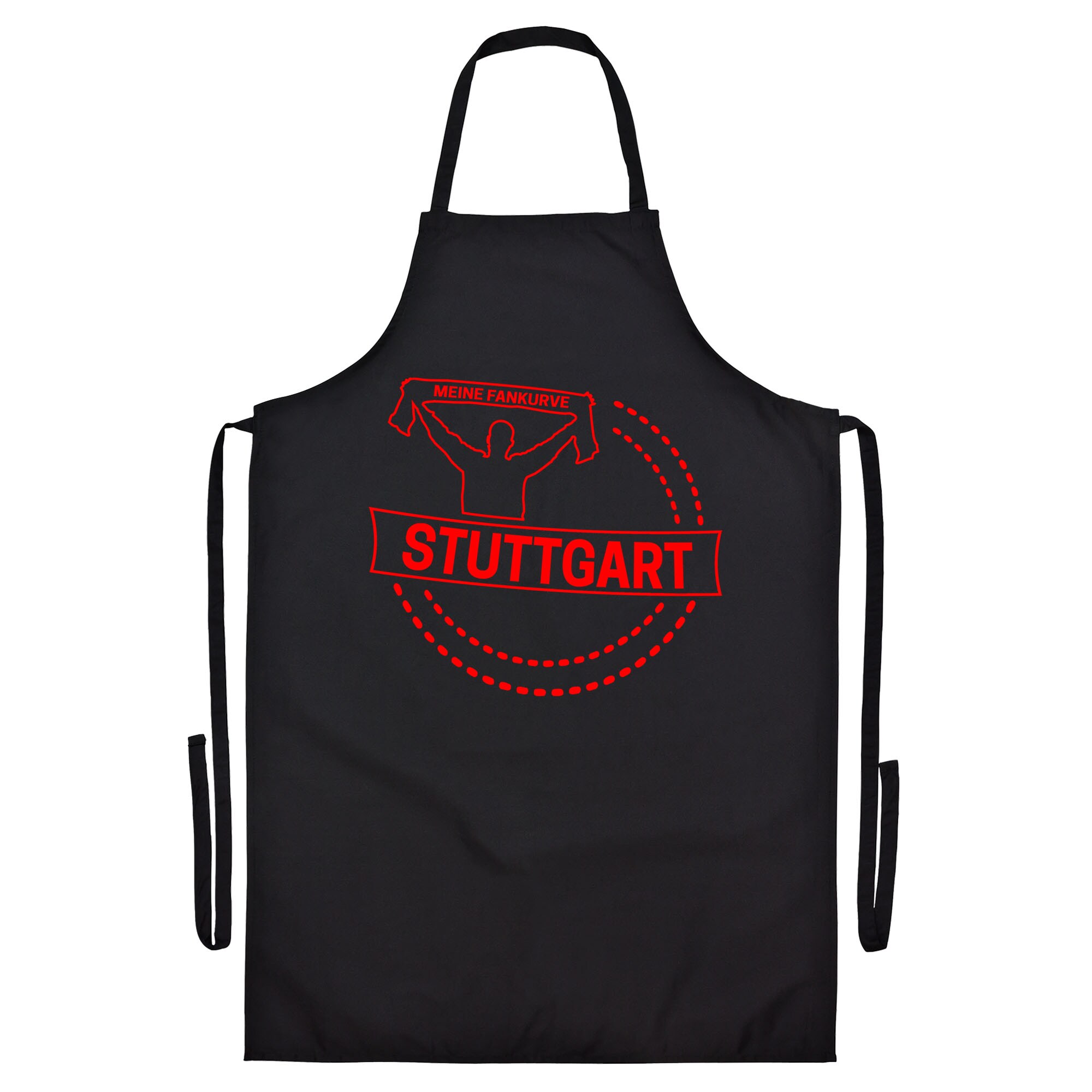 multifanshop Grillsch&uuml;rze - Stuttgart - Meine Fankurve - Druck rot - Sch&uuml;rze - Bild 1
