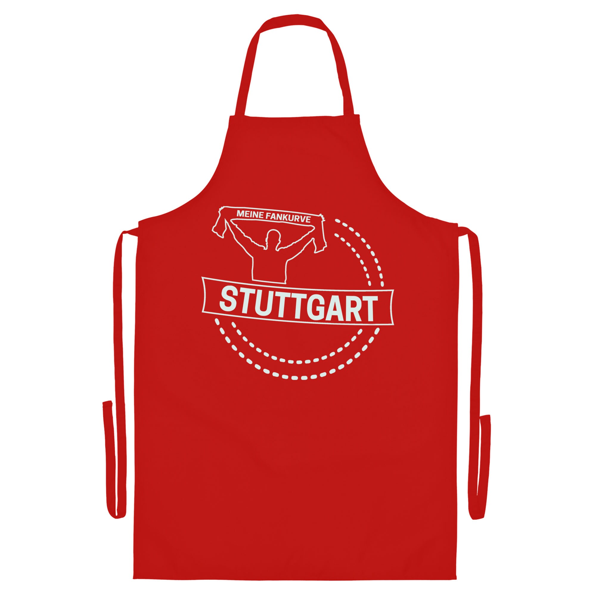 multifanshop Grillsch&uuml;rze - Stuttgart - Meine Fankurve - Druck wei&szlig; - Sch&uuml;rze - Bild 1