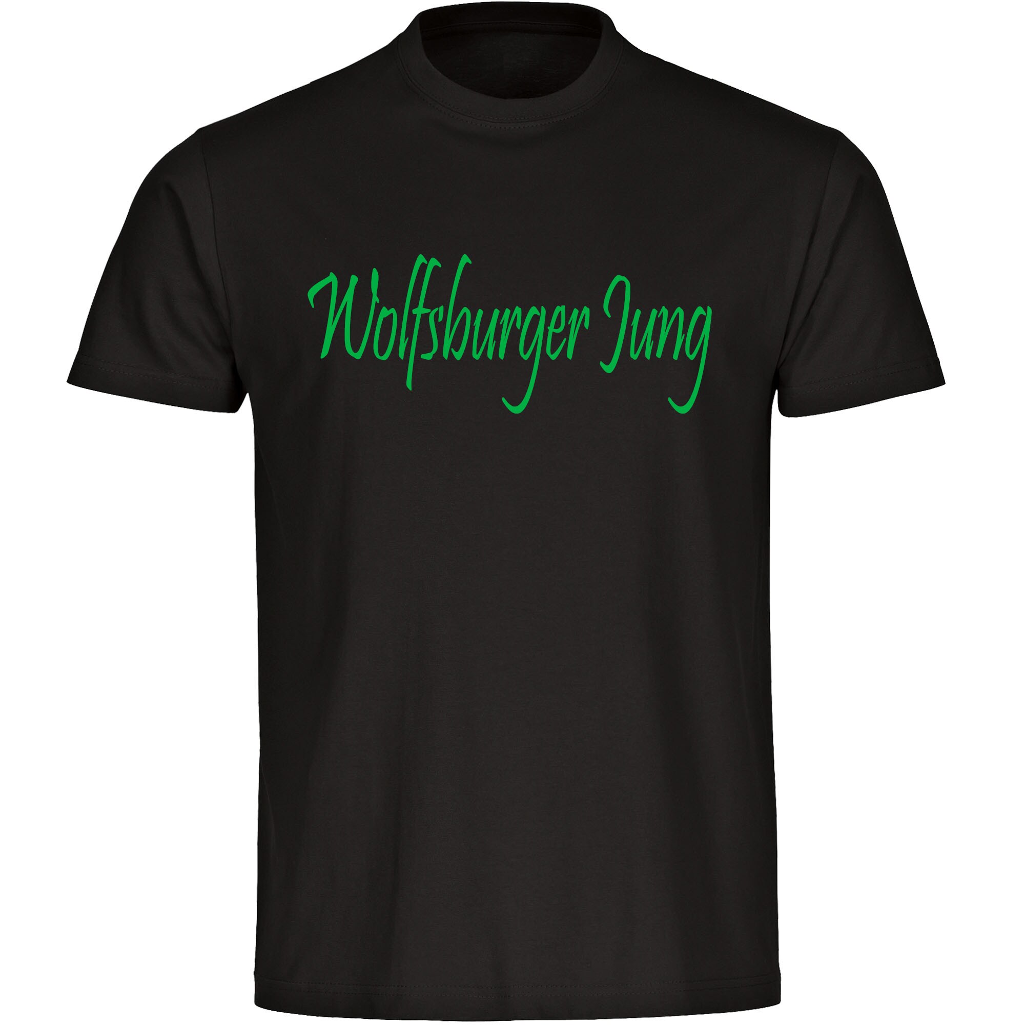 multifanshop Kinder T-Shirt - Wolfsburg - Wolfsburger Jung - Druck gr&uuml;n - Kind - Bild 1