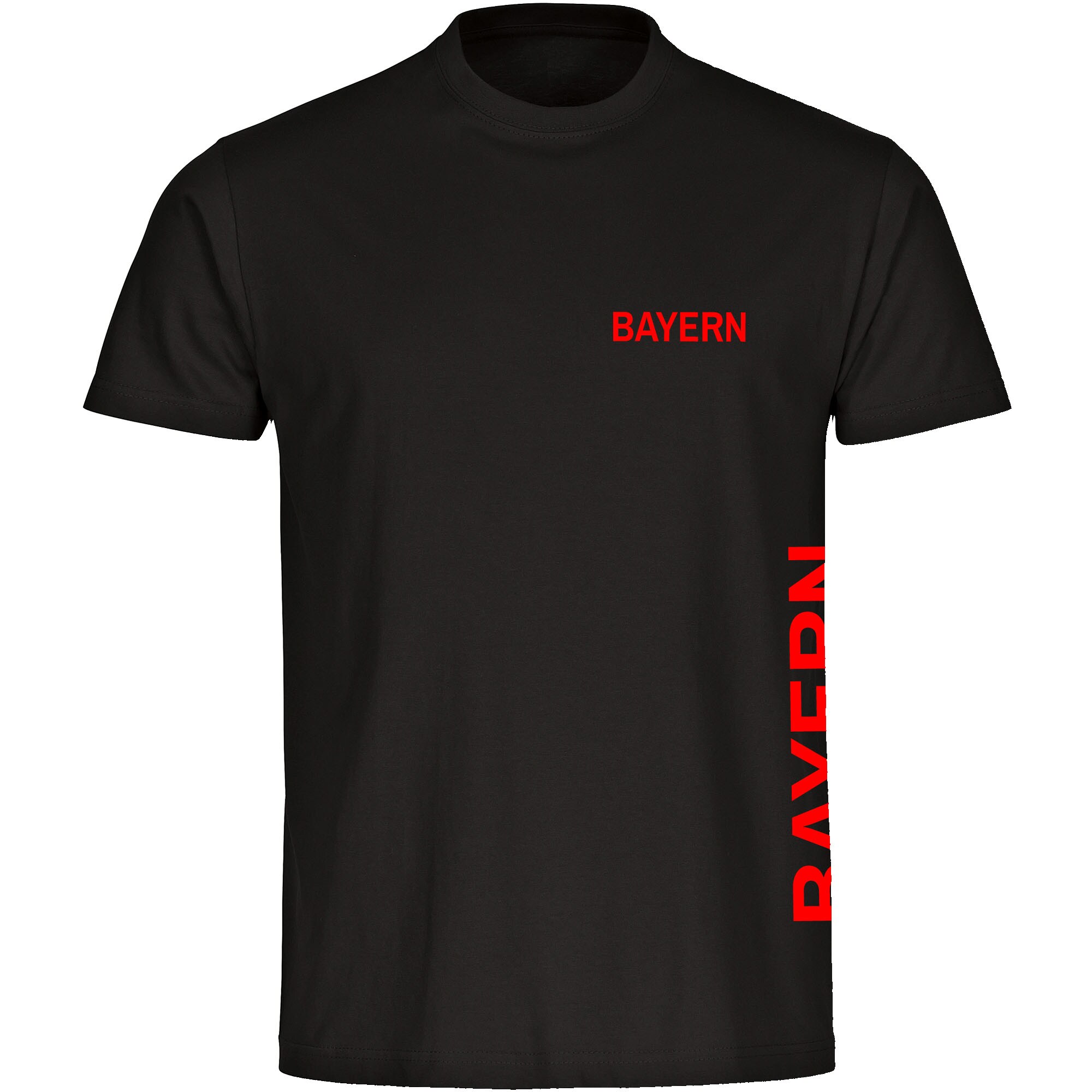 multifanshop Herren T-Shirt - Bayern - Brust & Seite - Druck rot - M&auml;nner - Bild 1