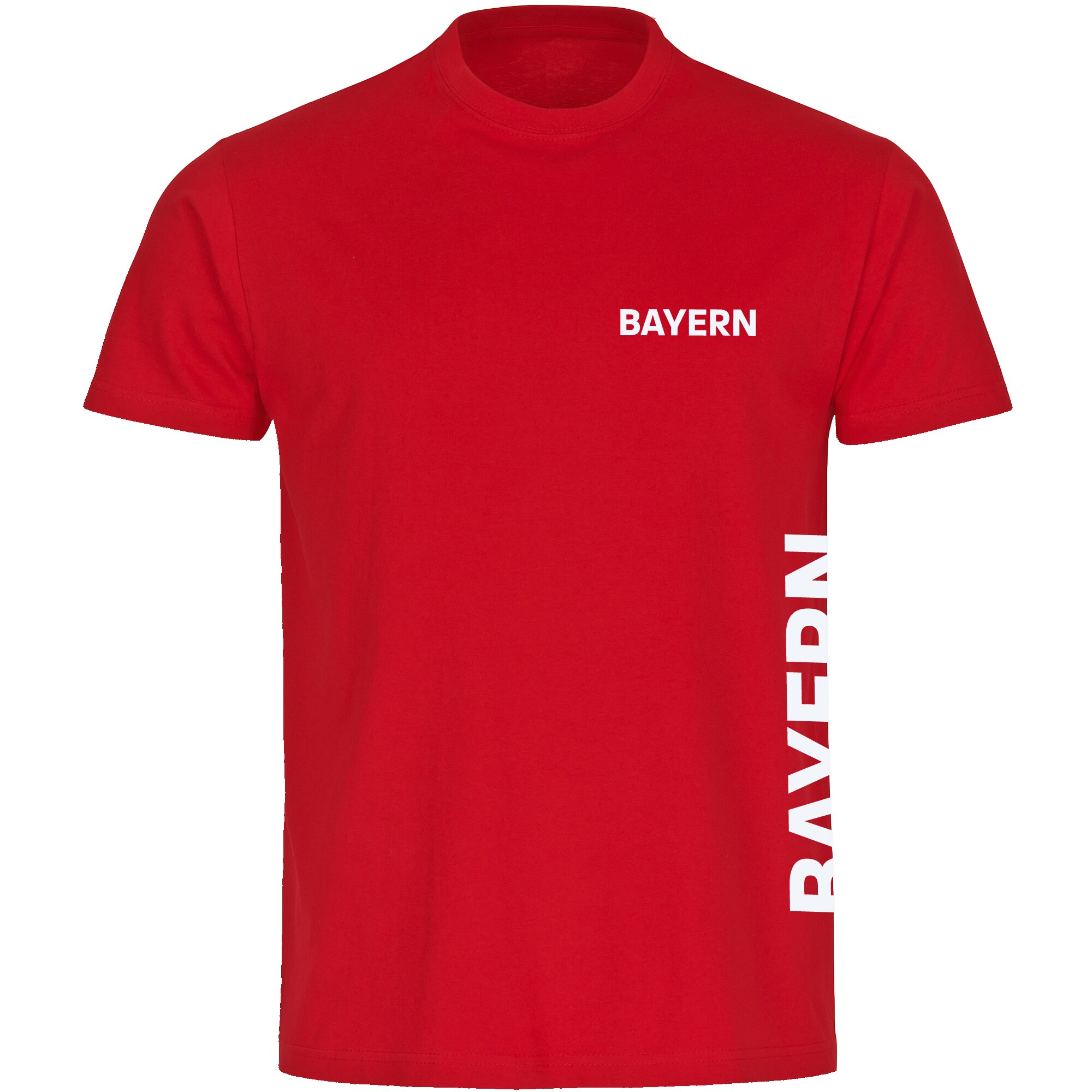 multifanshop Herren T-Shirt - Bayern - Brust & Seite - Druck wei&szlig; - M&auml;nner - Bild 1
