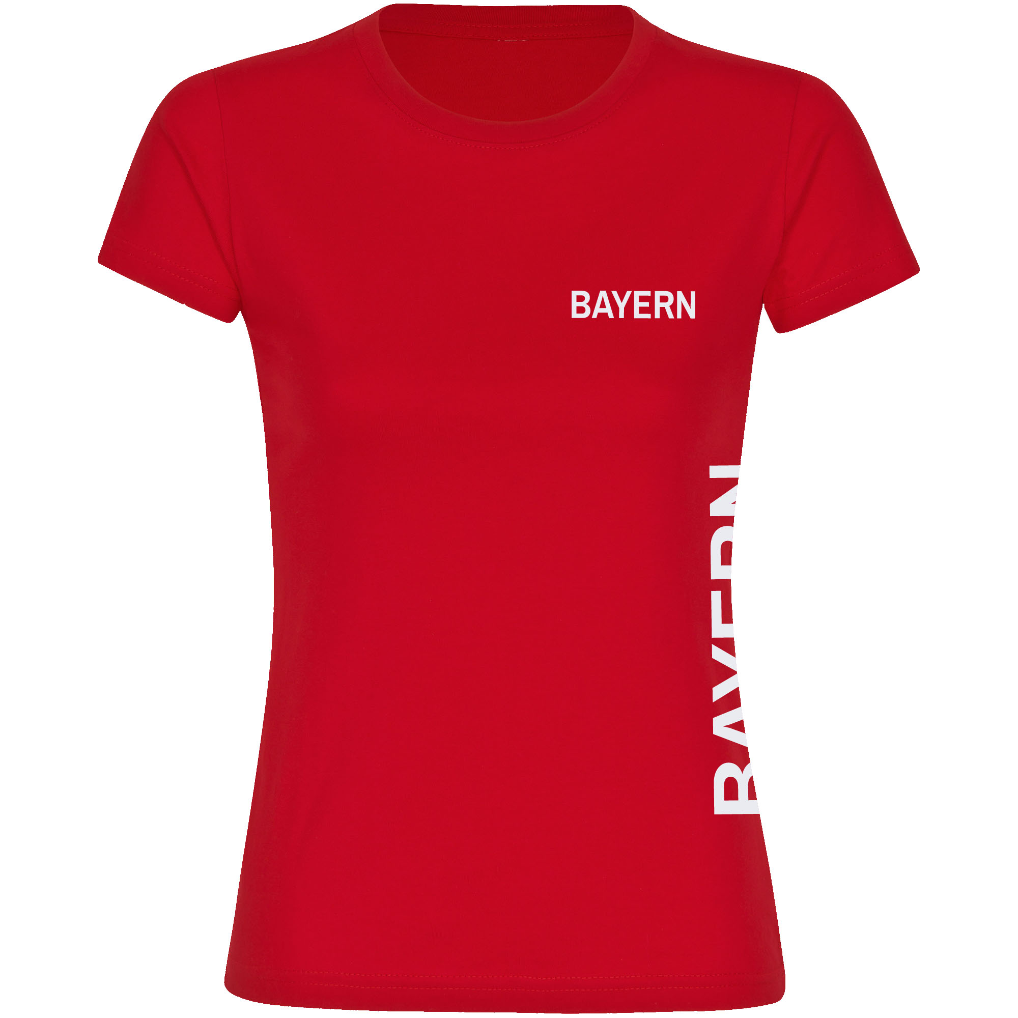 multifanshop Damen T-Shirt - Bayern - Brust & Seite - Druck wei&szlig; - Frauen - Bild 1