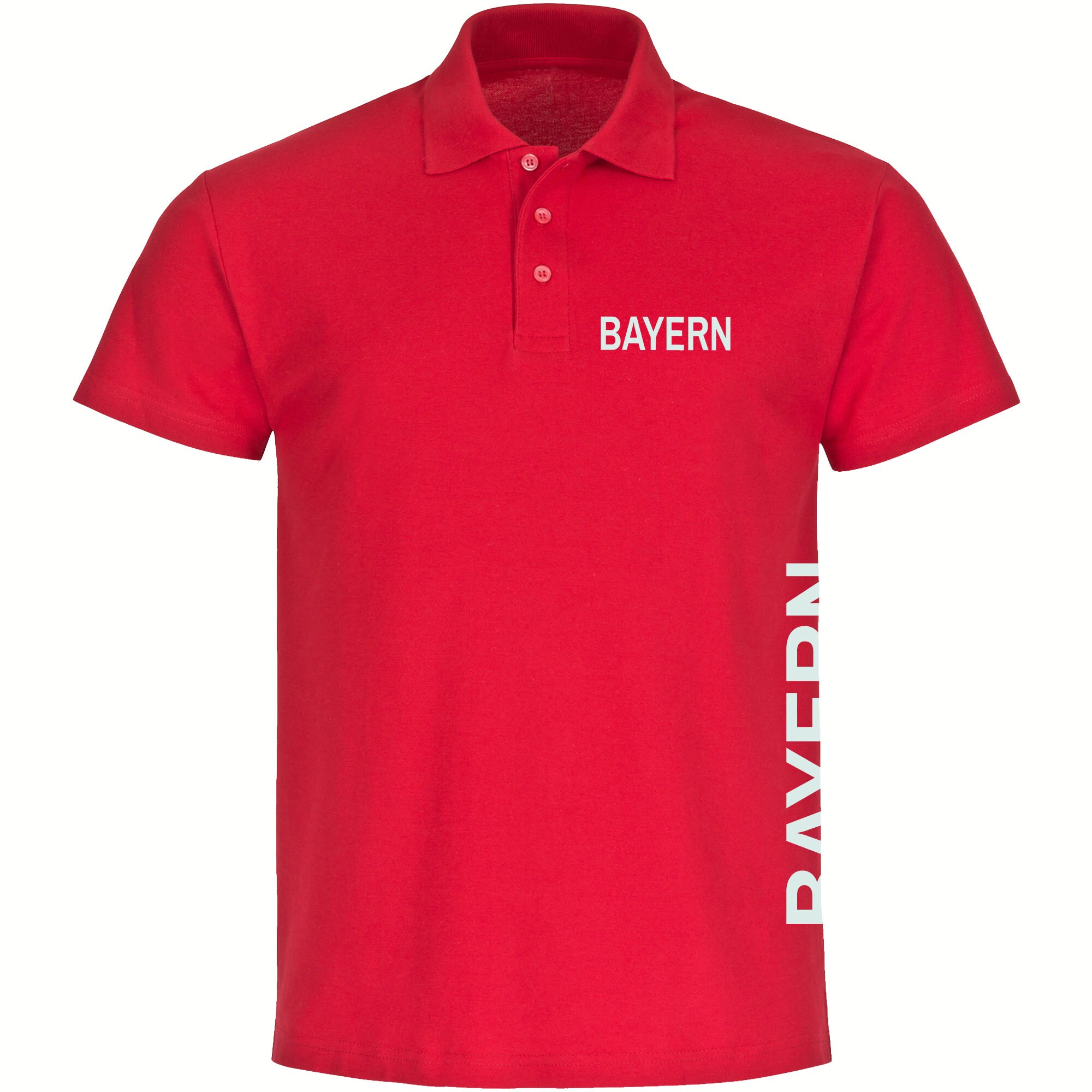 multifanshop Poloshirt - Bayern - Brust & Seite - Druck wei&szlig; - Polo - Bild 1