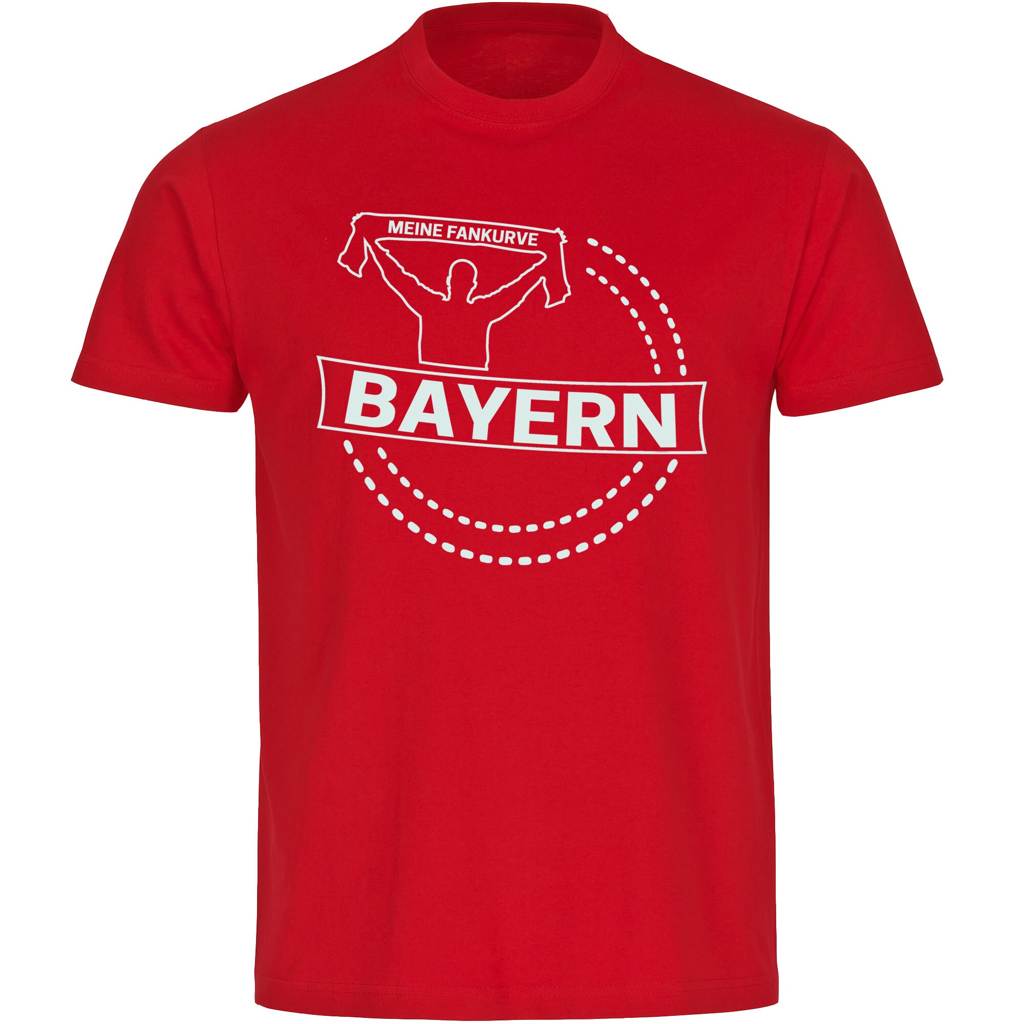 multifanshop Herren T-Shirt - Bayern - Meine Fankurve - Druck wei&szlig; - M&auml;nner - Bild 1