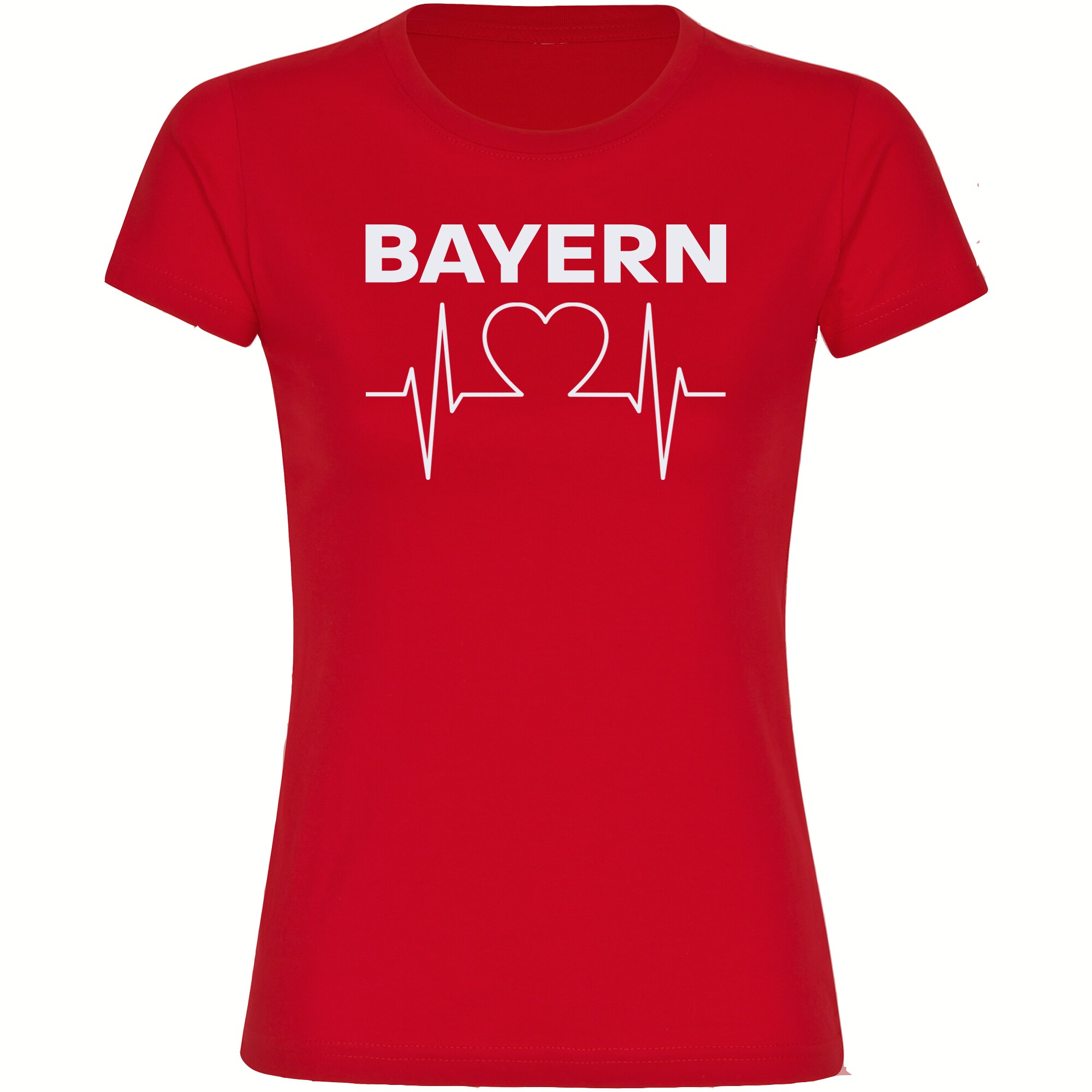multifanshop Damen T-Shirt - Bayern - Herzschlag - Druck wei&szlig; - Frauen - Bild 1