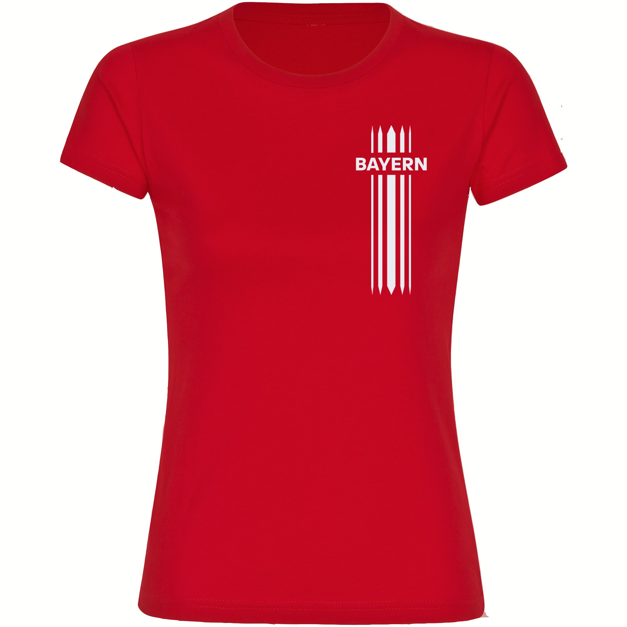 multifanshop Damen T-Shirt - Bayern - Streifen - Druck wei&szlig; - Frauen - Bild 1