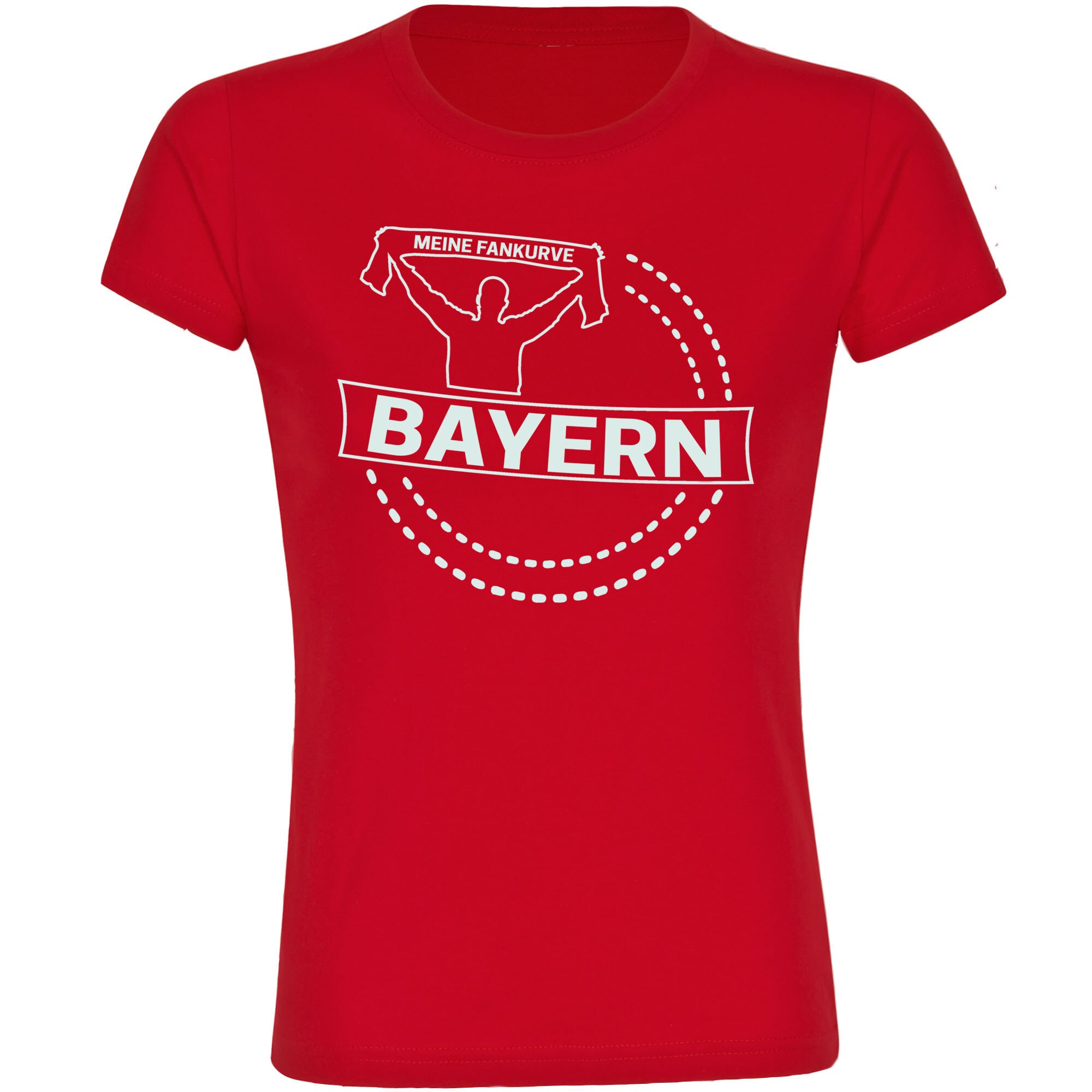 multifanshop Damen T-Shirt - Bayern - Meine Fankurve - Druck wei&szlig; - Frauen - Bild 1