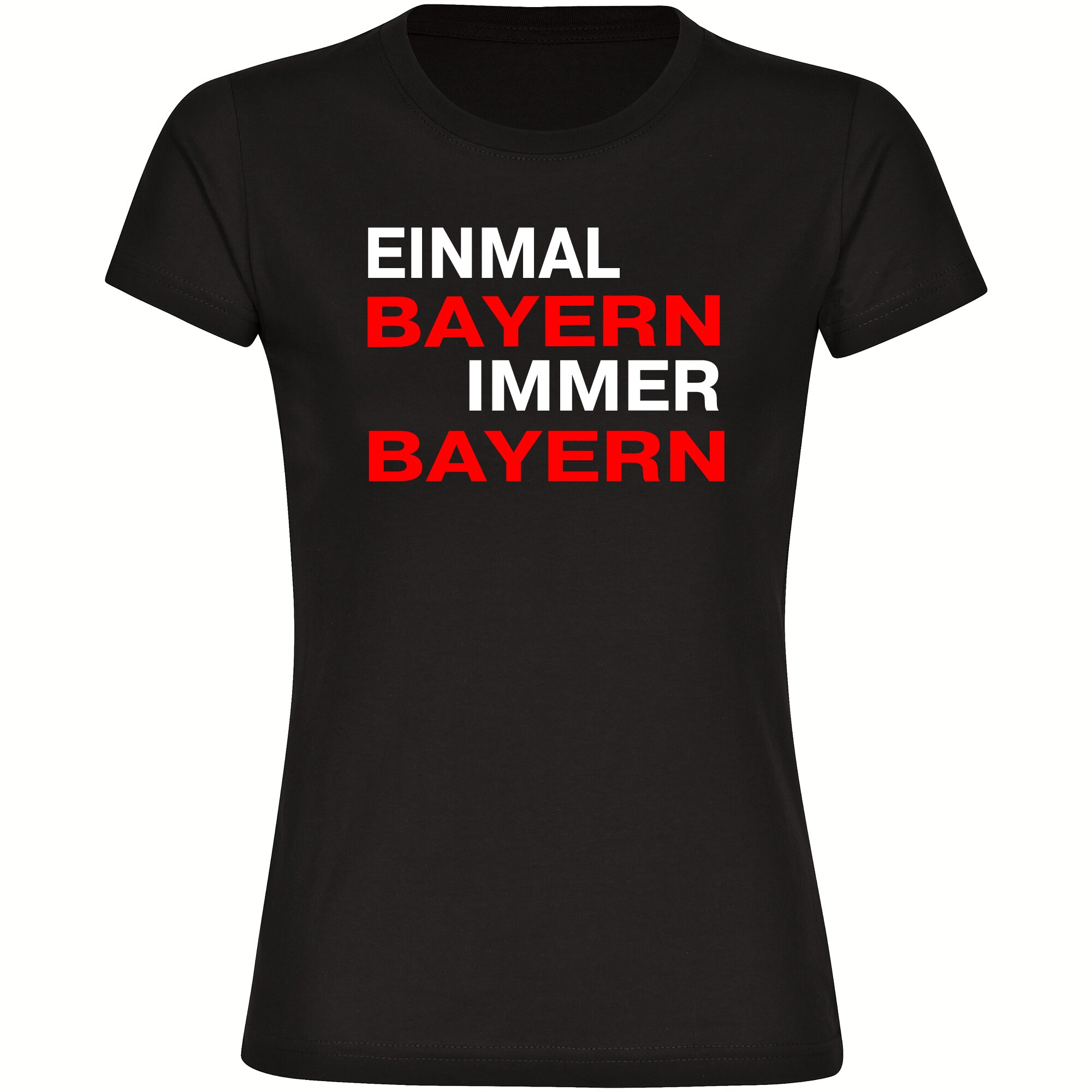 multifanshop Damen T-Shirt - Bayern - Einmal Immer - Druck rot - Frauen - Bild 1