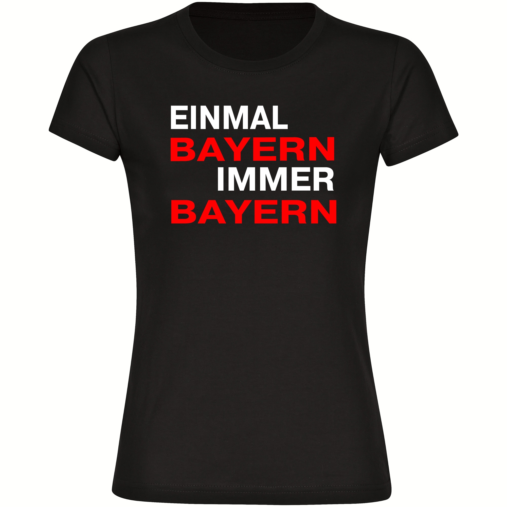 multifanshop Damen T-Shirt - Bayern - Einmal Immer - Druck rot - Frauen - Bild 1