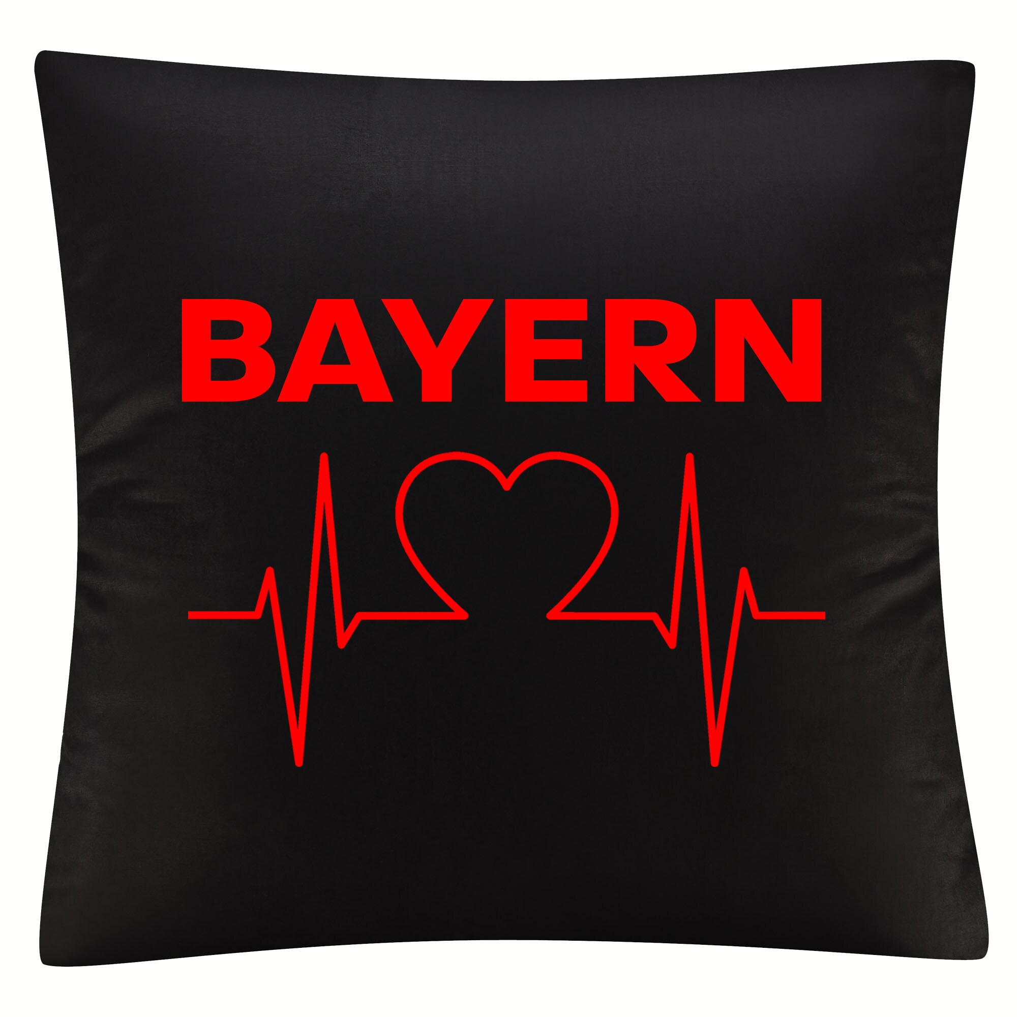 multifanshop Kissenbezug - Bayern - Herzschlag - Druck rot - Kissen - Bild 1