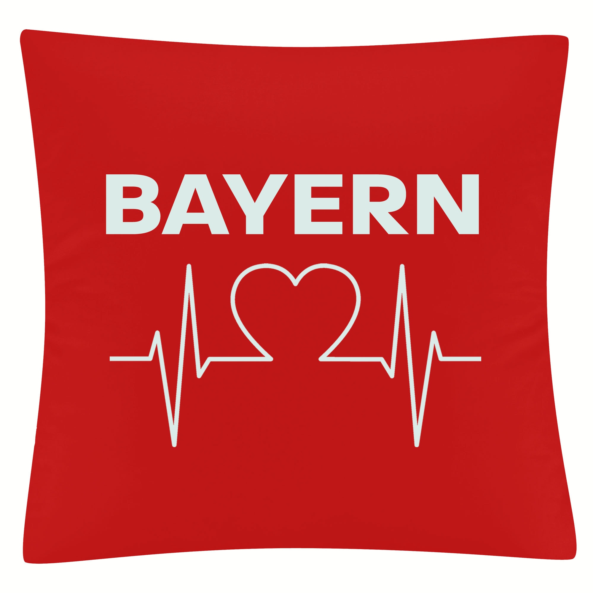 multifanshop Kissenbezug - Bayern - Herzschlag - Druck wei&szlig; - Kissen - Bild 1