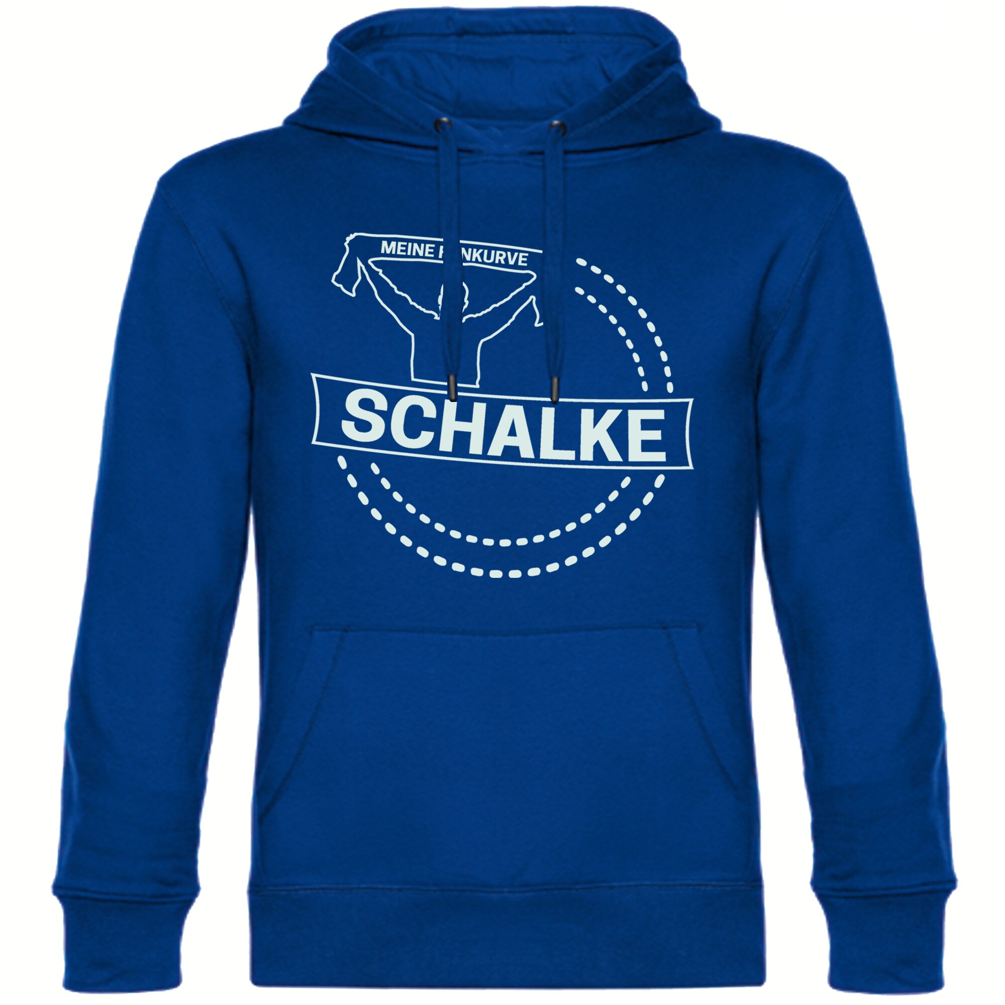 multifanshop Kapuzen Sweatshirt - Schalke - Meine Fankurve - Druck wei&szlig; - Hoodie - Bild 1