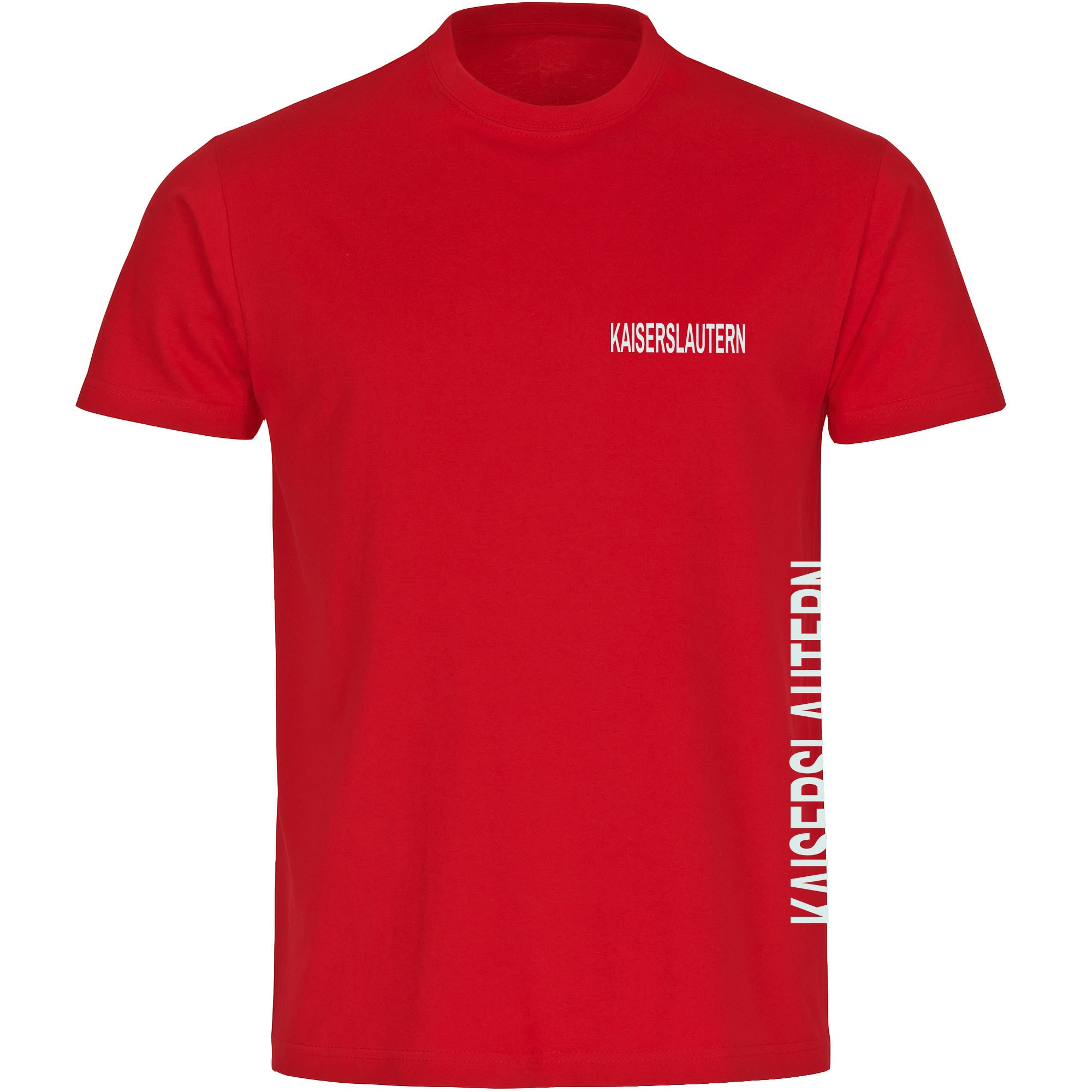 multifanshop Herren T-Shirt - Kaiserslautern - Brust & Seite - Druck wei&szlig; - M&auml;nner - Bild 1
