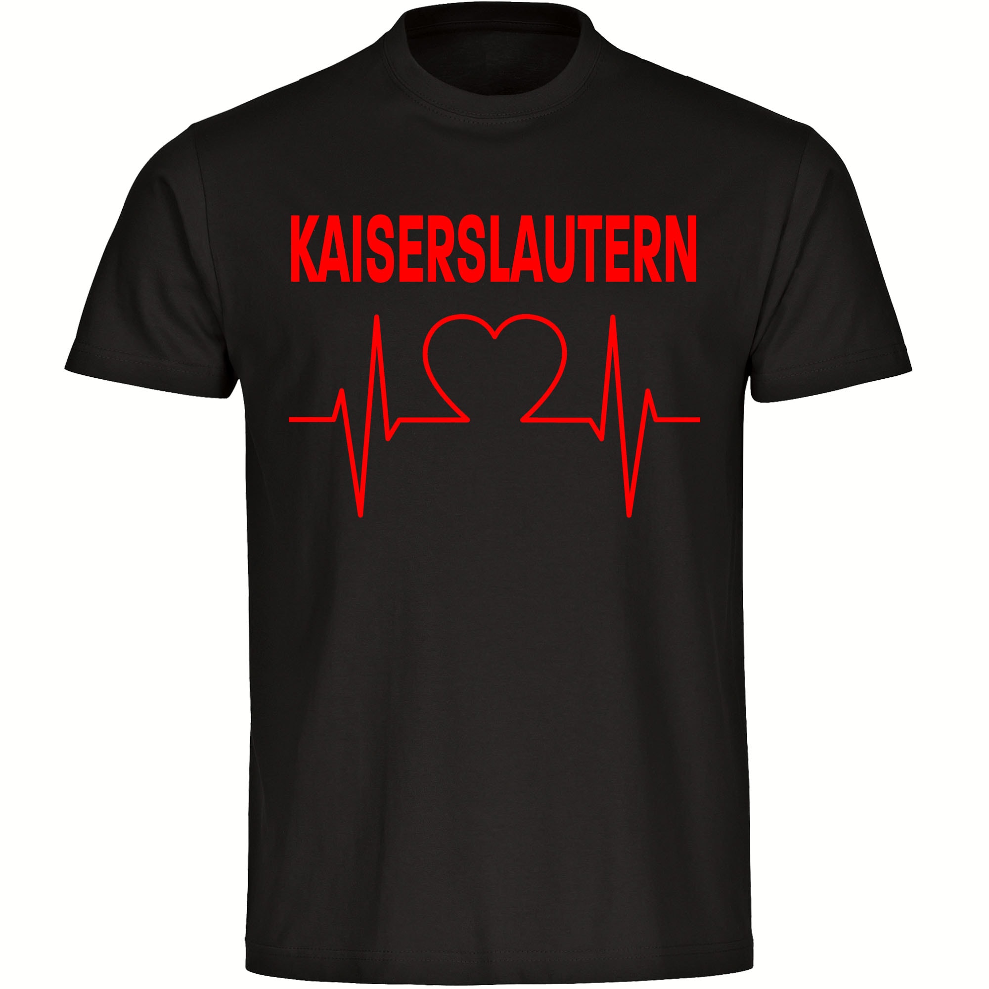 multifanshop Herren T-Shirt - Kaiserslautern - Herzschlag - Druck rot - M&auml;nner - Bild 1