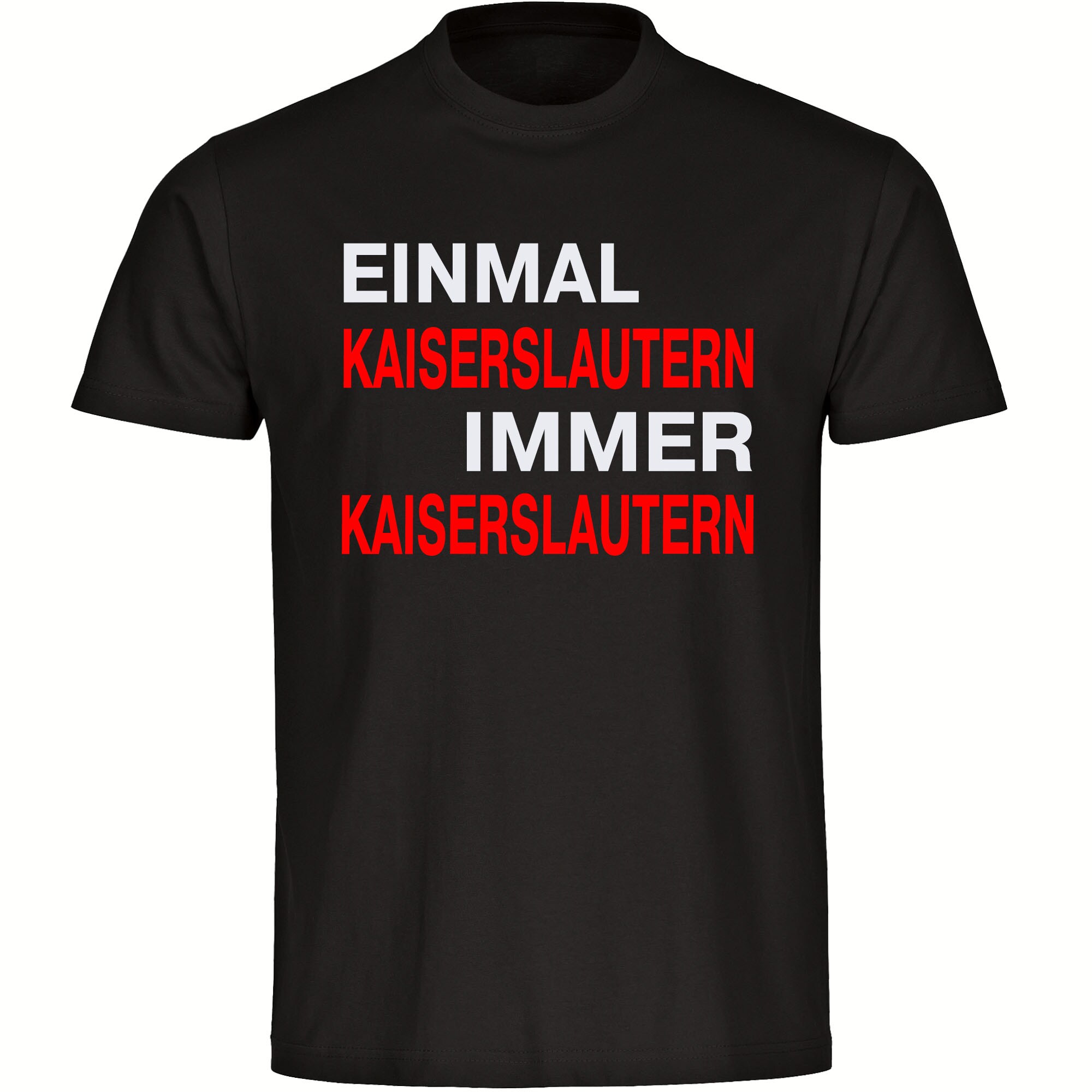 multifanshop Herren T-Shirt - Kaiserslautern - Einmal Immer - Druck rot - M&auml;nner - Bild 1