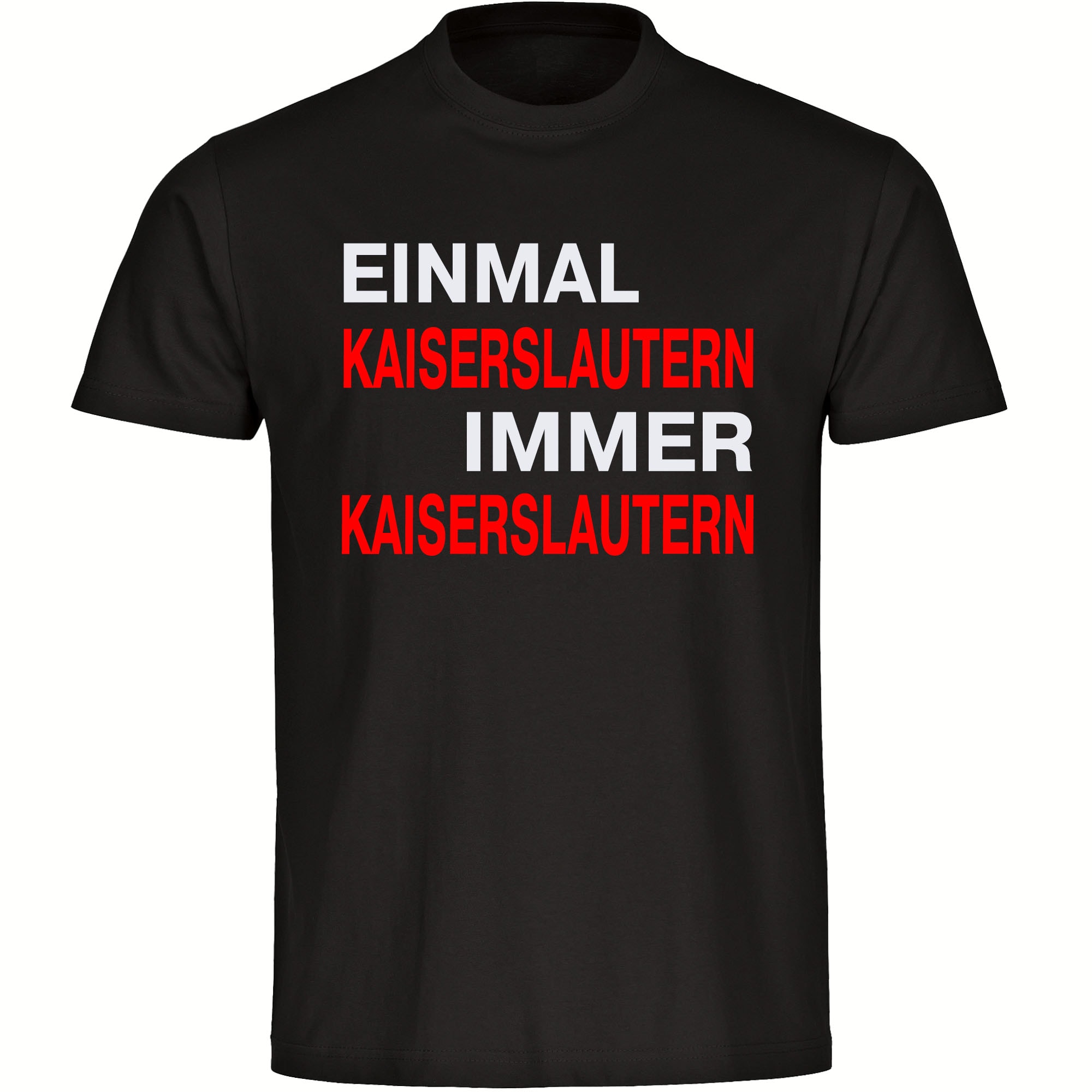 multifanshop Herren T-Shirt - Kaiserslautern - Einmal Immer - Druck rot - M&auml;nner - Bild 1