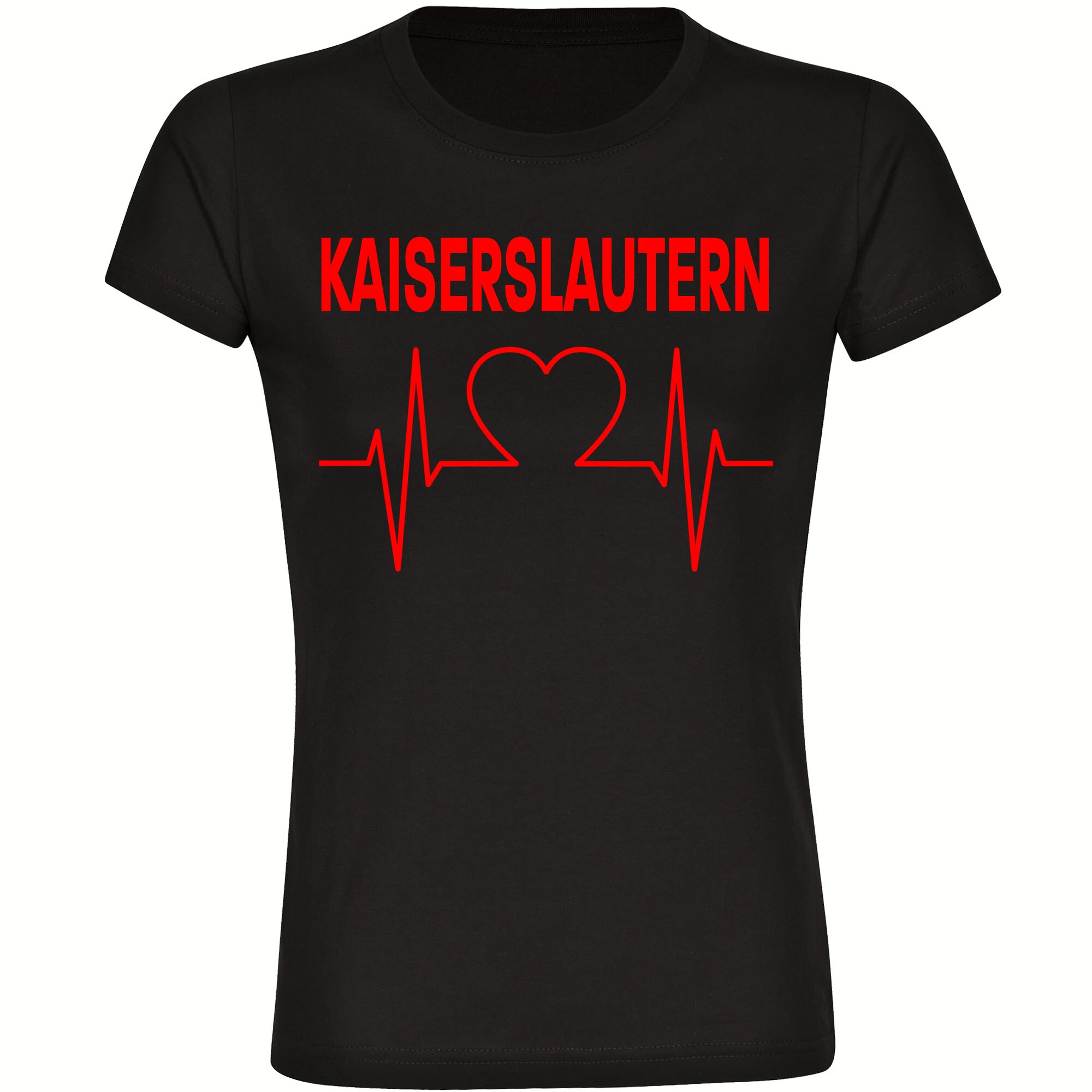 multifanshop Damen T-Shirt - Kaiserslautern - Herzschlag - Druck rot - Frauen - Bild 1