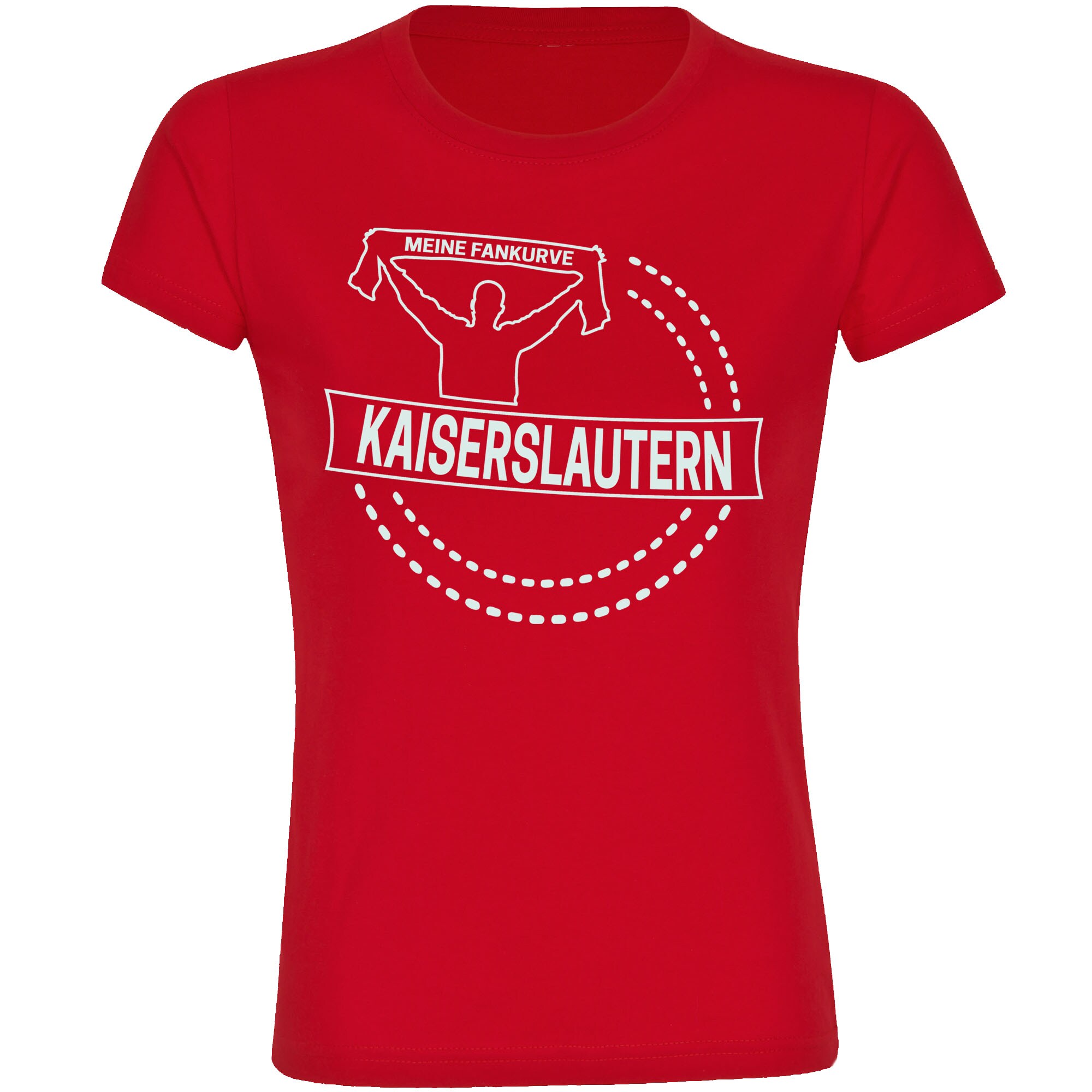 multifanshop Damen T-Shirt - Kaiserslautern - Meine Fankurve - Druck wei&szlig; - Frauen - Bild 1
