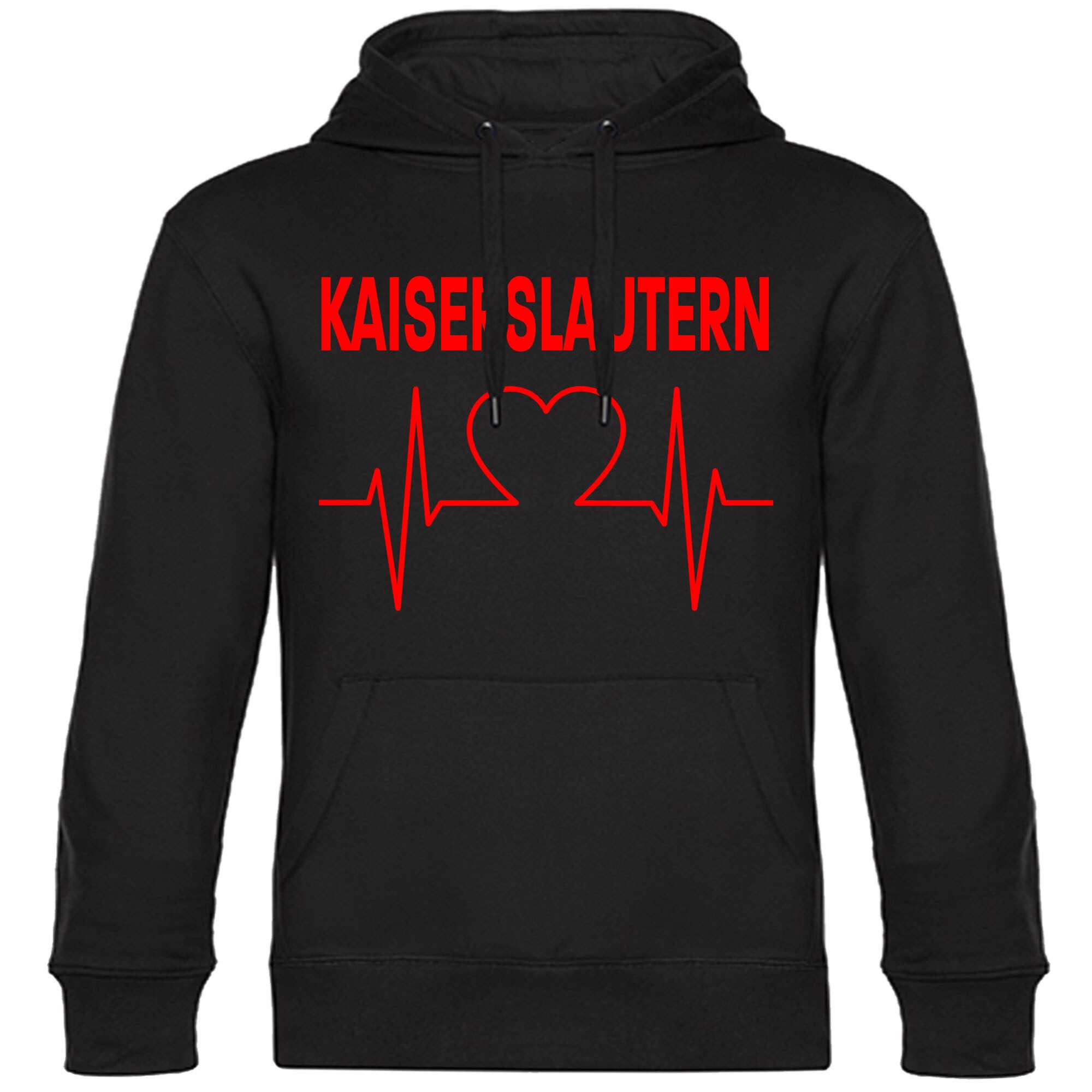multifanshop Kapuzen Sweatshirt - Kaiserslautern - Herzschlag - Druck rot - Hoodie - Bild 1