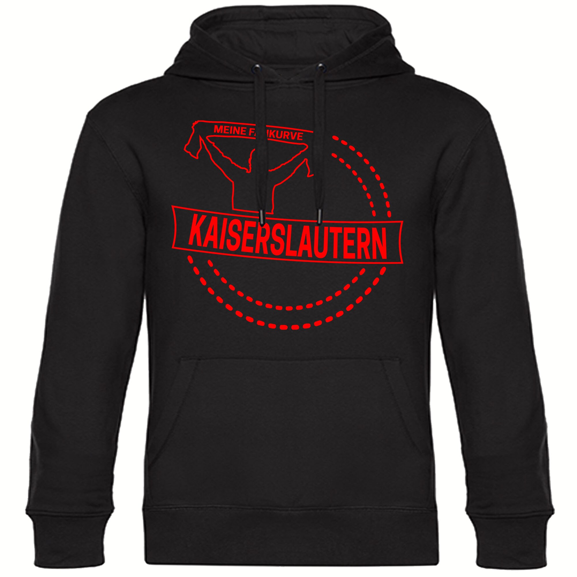 multifanshop Kapuzen Sweatshirt - Kaiserslautern - Meine Fankurve - Druck rot - Hoodie - Bild 1
