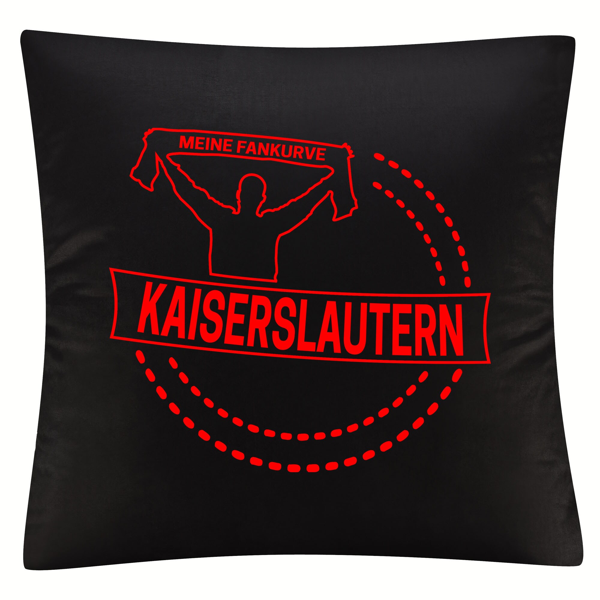 multifanshop Kissenbezug - Kaiserslautern - Meine Fankurve - Druck rot - Kissen - Bild 1