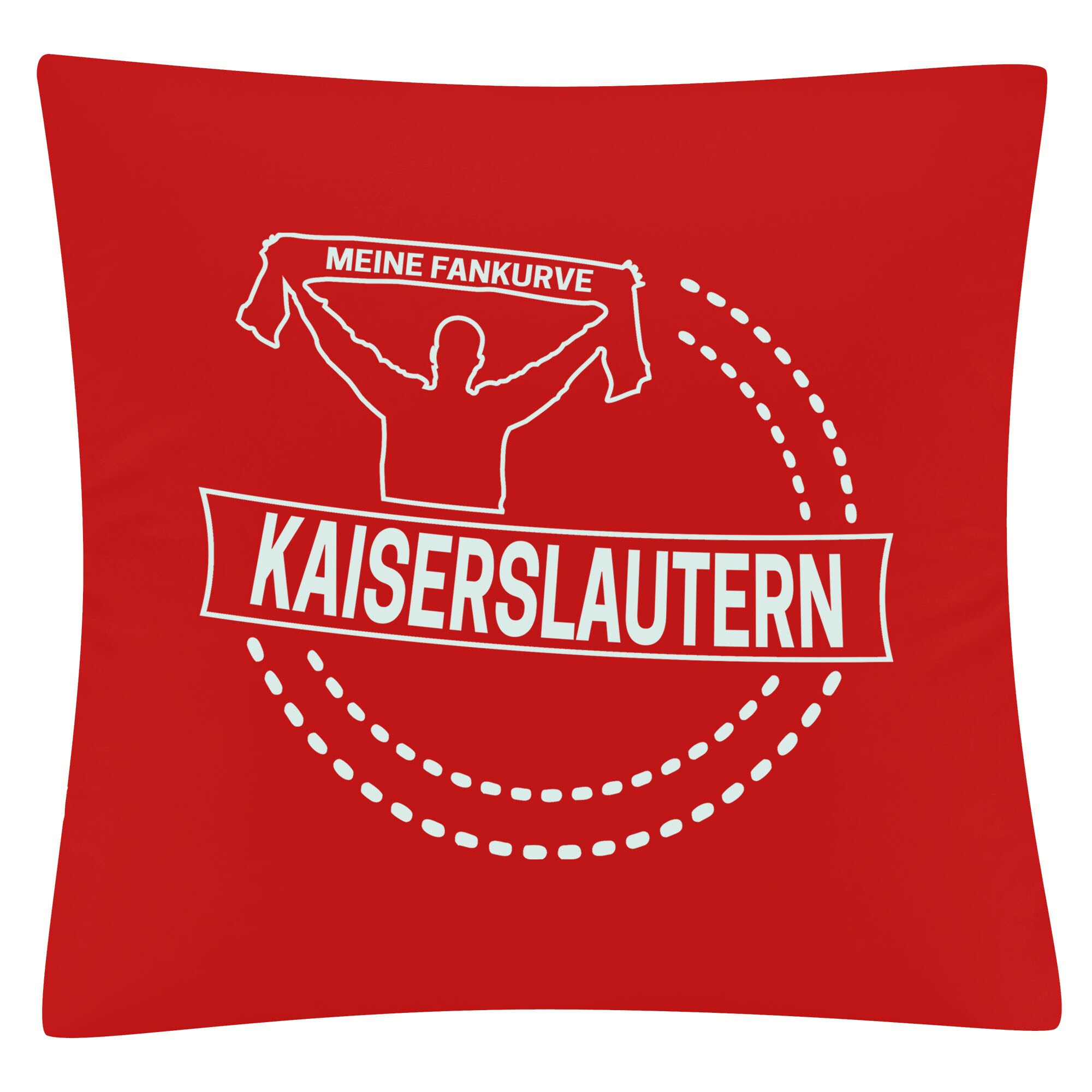 multifanshop Kissenbezug - Kaiserslautern - Meine Fankurve - Druck wei&szlig; - Kissen - Bild 1