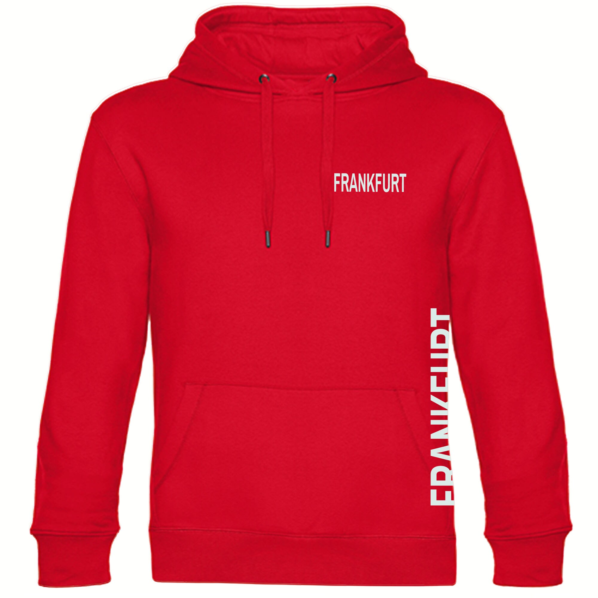 multifanshop Kapuzen Sweatshirt - Frankfurt - Brust & Seite - Druck wei&szlig; - Hoodie - Bild 1