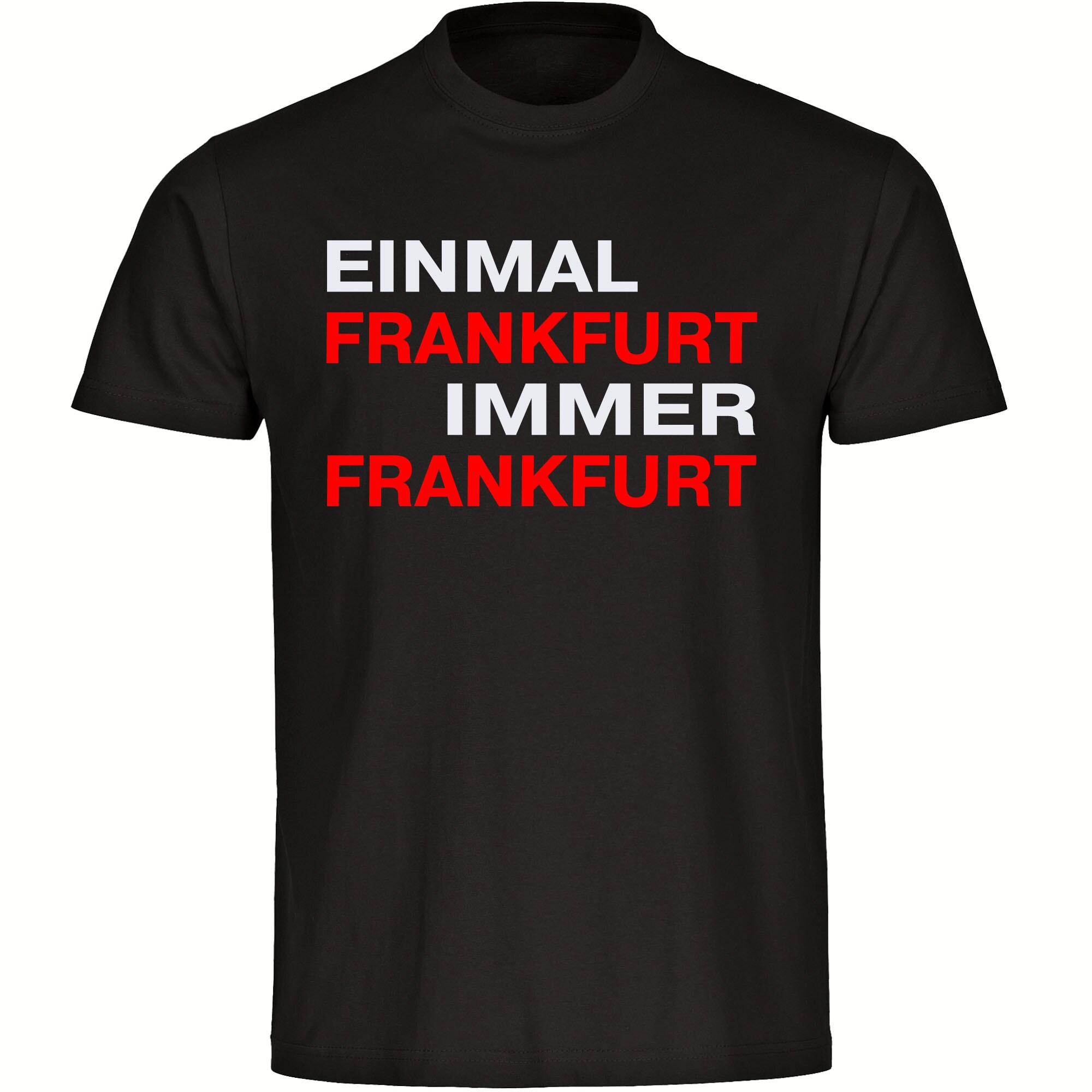 multifanshop Herren T-Shirt - Frankfurt - Einmal Immer - Druck rot - M&auml;nner - Bild 1