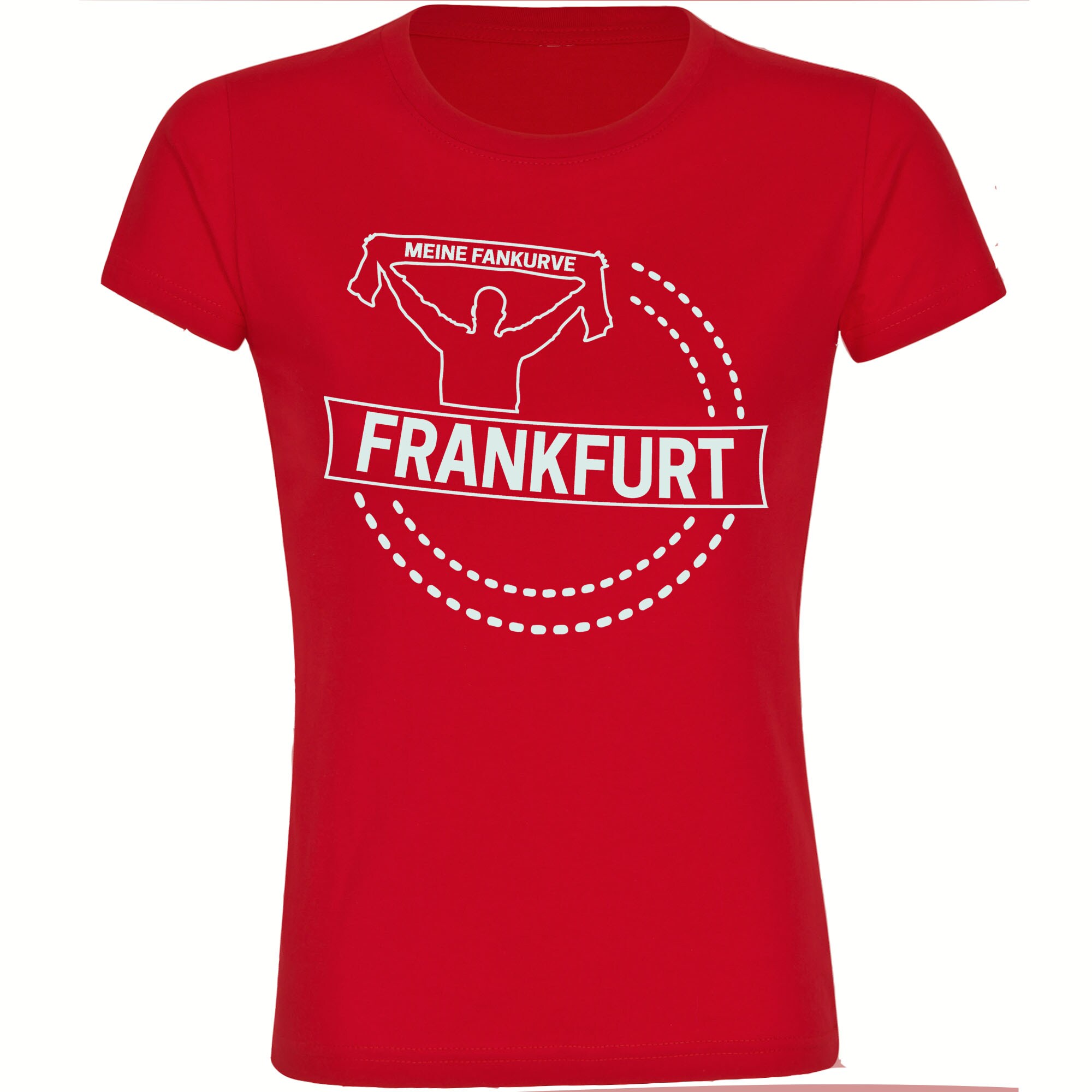 multifanshop Damen T-Shirt - Frankfurt - Meine Fankurve - Druck wei&szlig; - Frauen - Bild 1