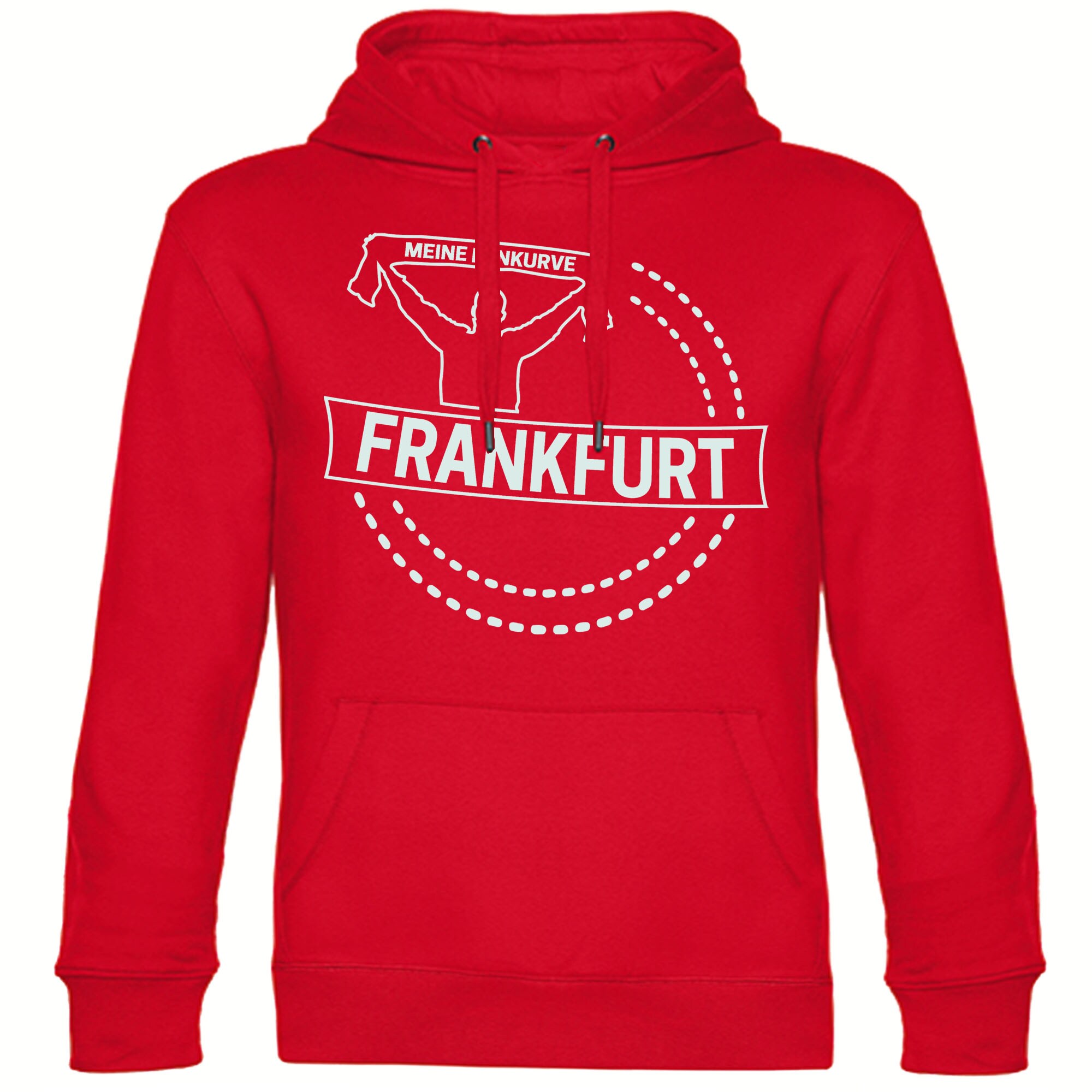 multifanshop Kapuzen Sweatshirt - Frankfurt - Meine Fankurve - Druck wei&szlig; - Hoodie - Bild 1