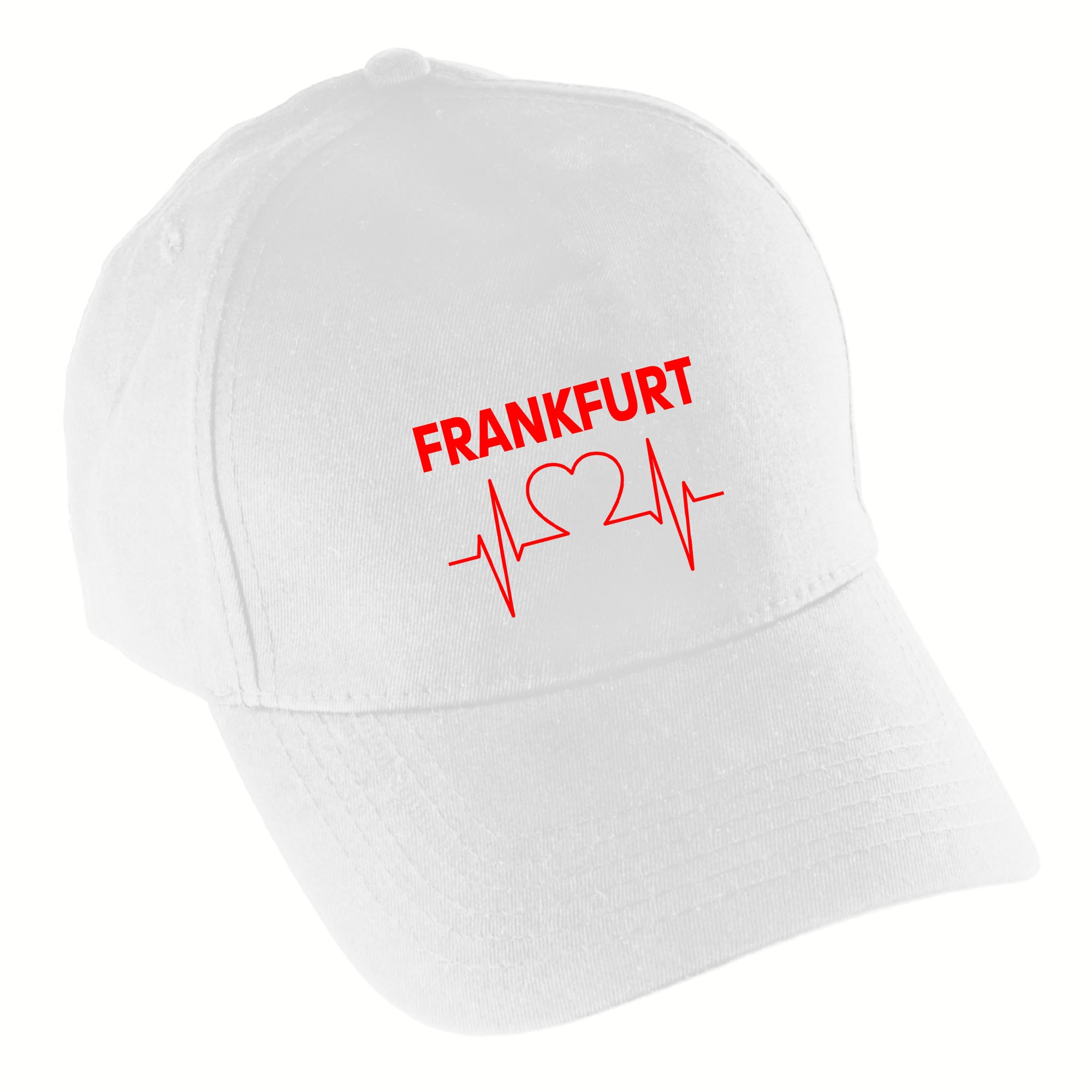 multifanshop Baseballcap - Frankfurt - Herzschlag - Druck rot - M&uuml;tze - Bild 1
