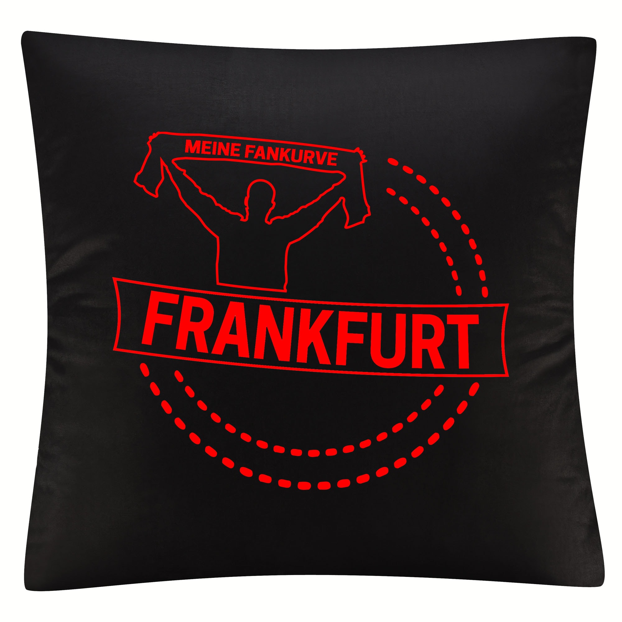 multifanshop Kissenbezug - Frankfurt - Meine Fankurve - Druck rot - Kissen - Bild 1