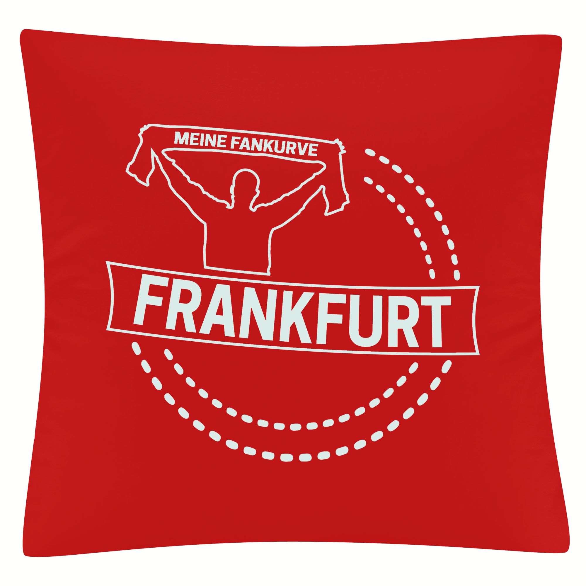 multifanshop Kissenbezug - Frankfurt - Meine Fankurve - Druck wei&szlig; - Kissen - Bild 1