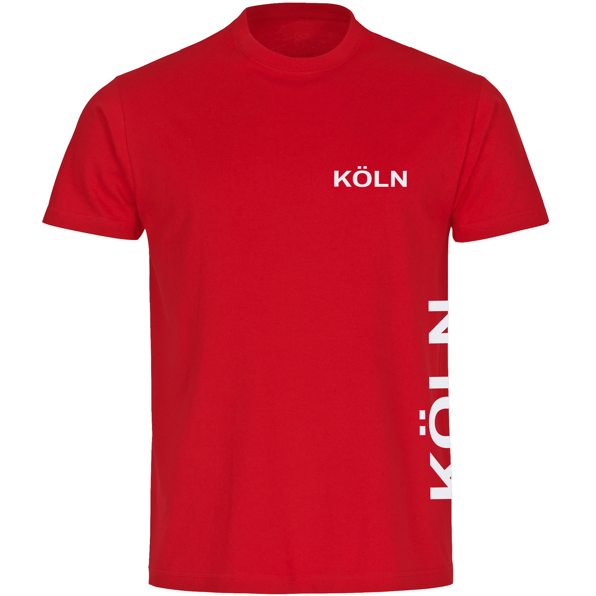 multifanshop Herren T-Shirt - K&ouml;ln - Brust & Seite - Druck wei&szlig; - M&auml;nner - Bild 1