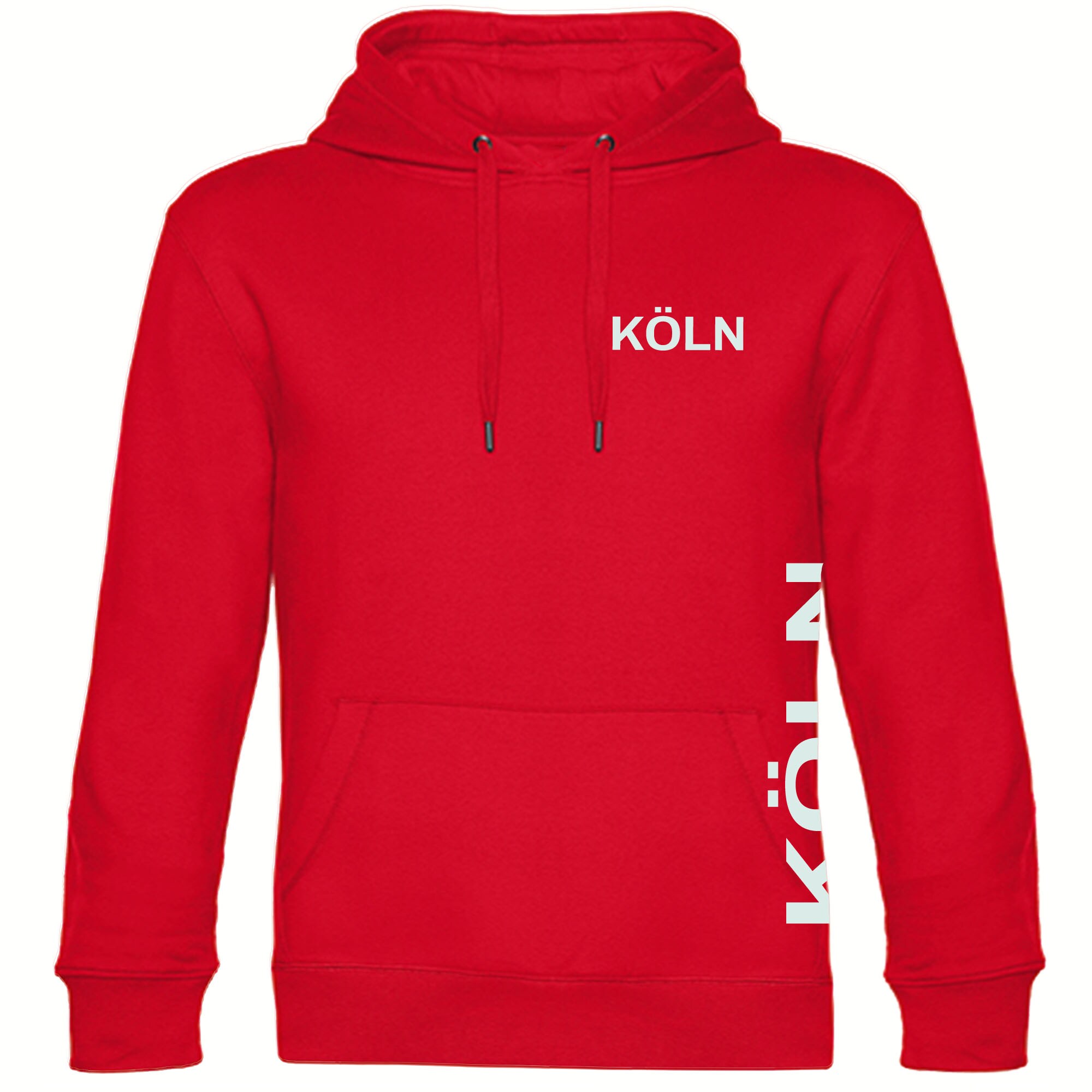 multifanshop Kapuzen Sweatshirt - K&ouml;ln - Brust & Seite - Druck wei&szlig; - Hoodie - Bild 1