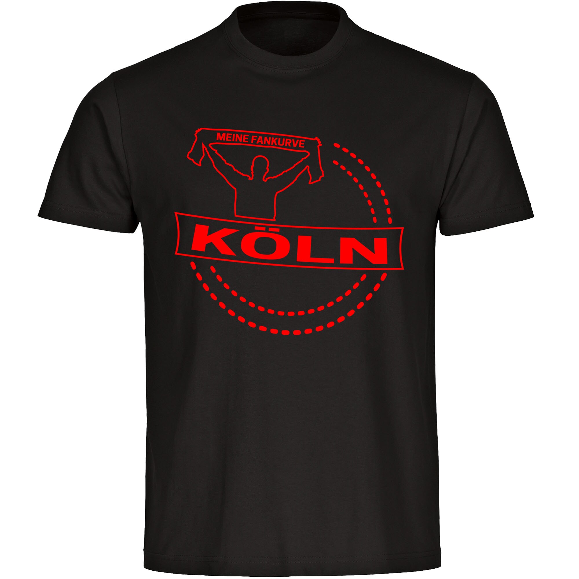 multifanshop Herren T-Shirt - K&ouml;ln - Meine Fankurve - Druck rot - M&auml;nner - Bild 1
