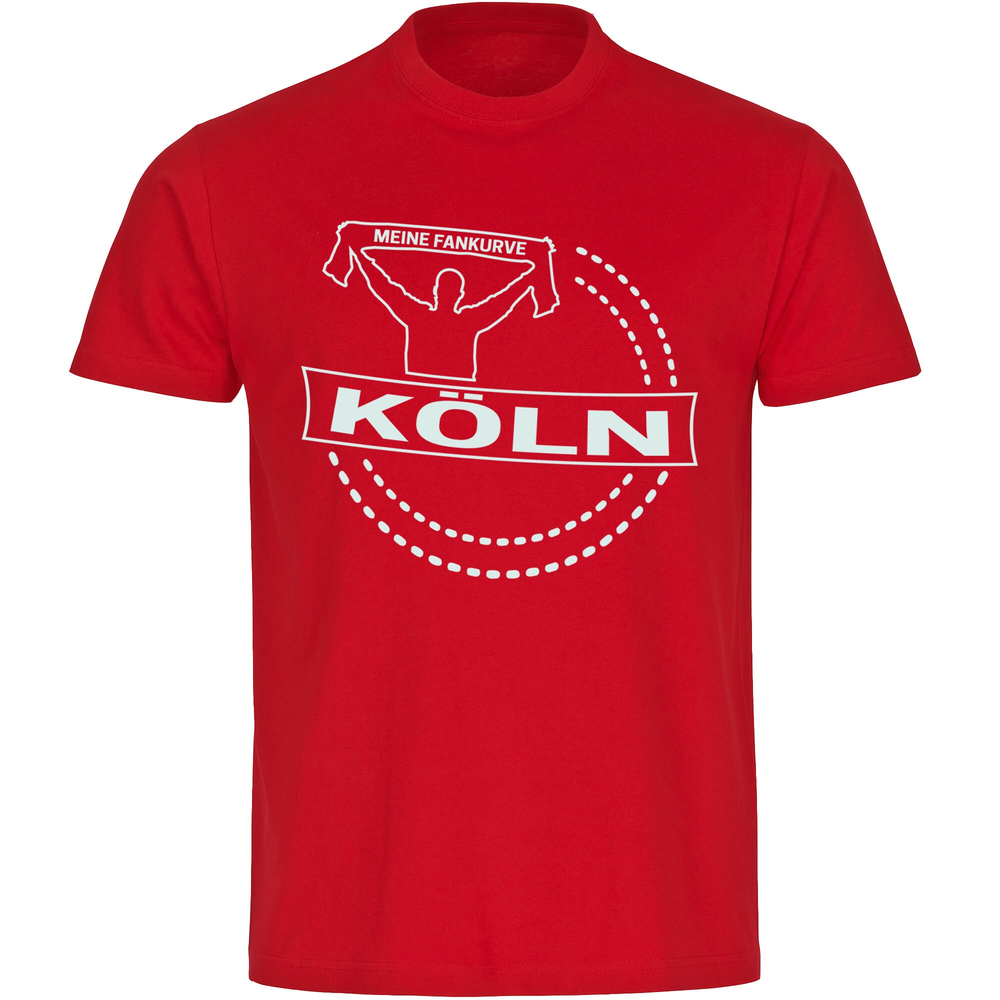 multifanshop Herren T-Shirt - K&ouml;ln - Meine Fankurve - Druck wei&szlig; - M&auml;nner - Bild 1