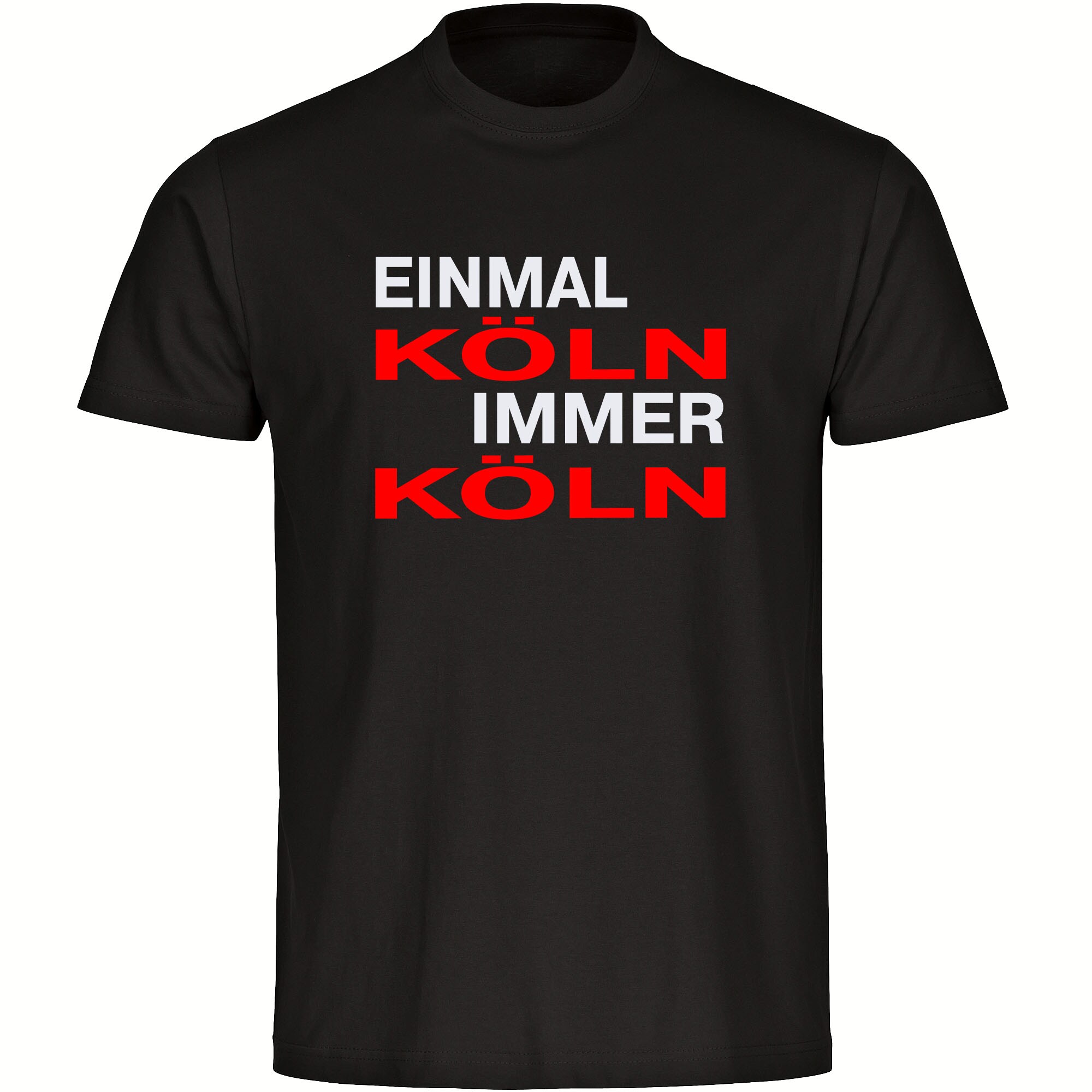 multifanshop Herren T-Shirt - K&ouml;ln - Einmal Immer - Druck rot - M&auml;nner - Bild 1