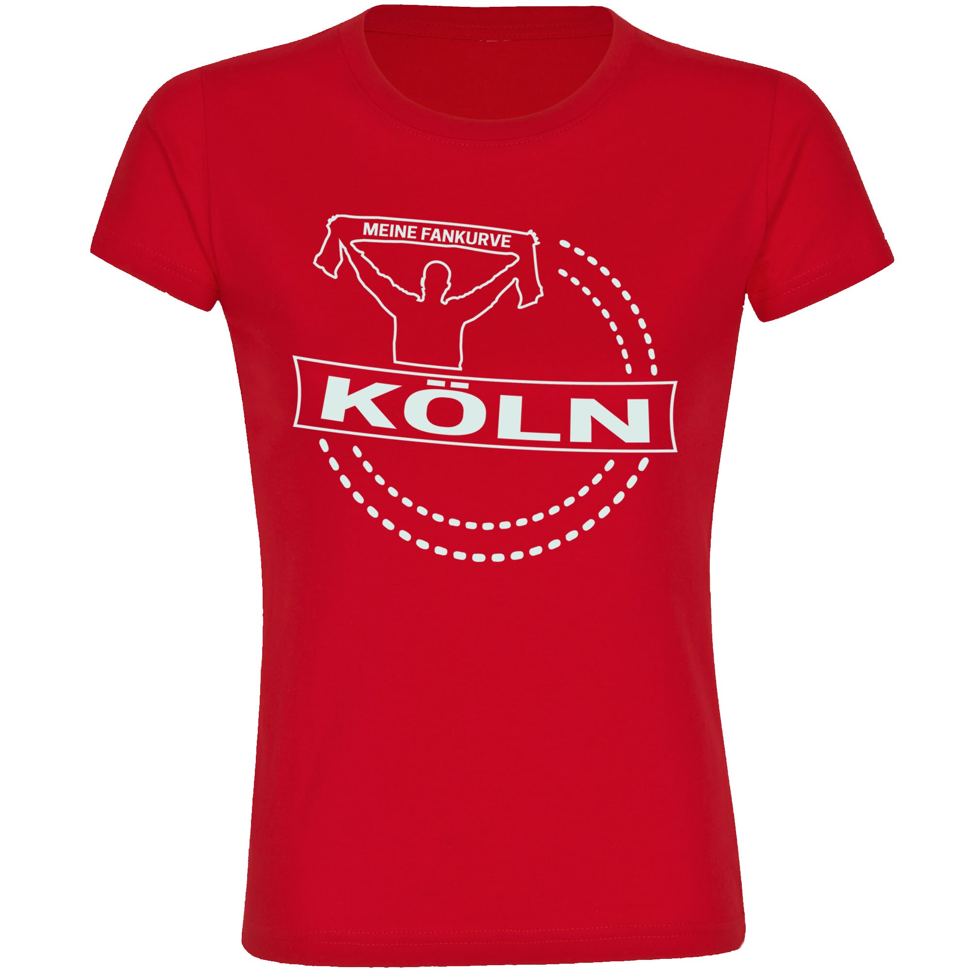 multifanshop Damen T-Shirt - K&ouml;ln - Meine Fankurve - Druck wei&szlig; - Frauen - Bild 1