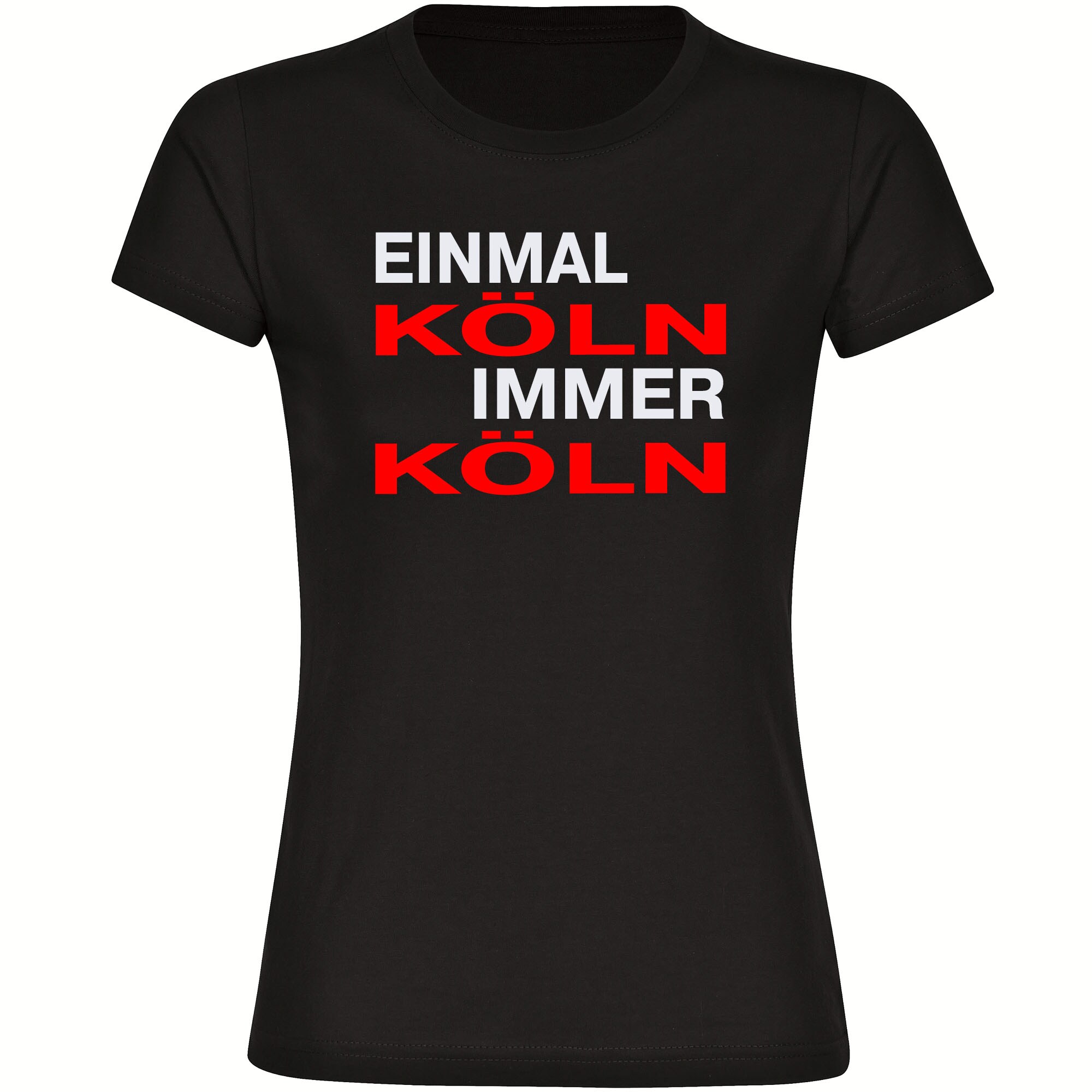 multifanshop Damen T-Shirt - K&ouml;ln - Einmal Immer - Druck rot - Frauen - Bild 1