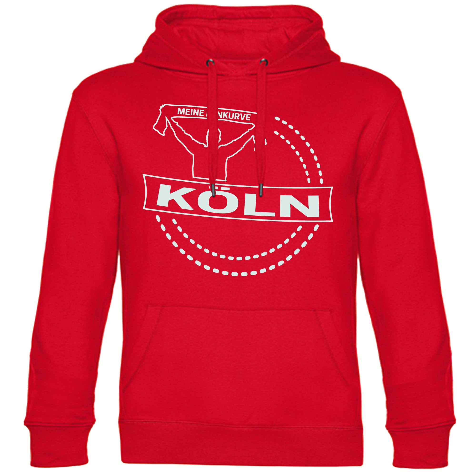 multifanshop Kapuzen Sweatshirt - K&ouml;ln - Meine Fankurve - Druck wei&szlig; - Hoodie - Bild 1
