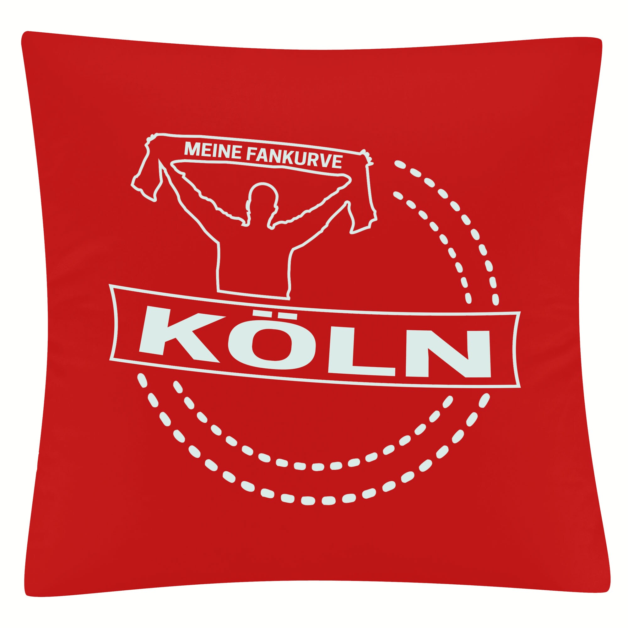 multifanshop Kissenbezug - K&ouml;ln - Meine Fankurve - Druck wei&szlig; - Kissen - Bild 1
