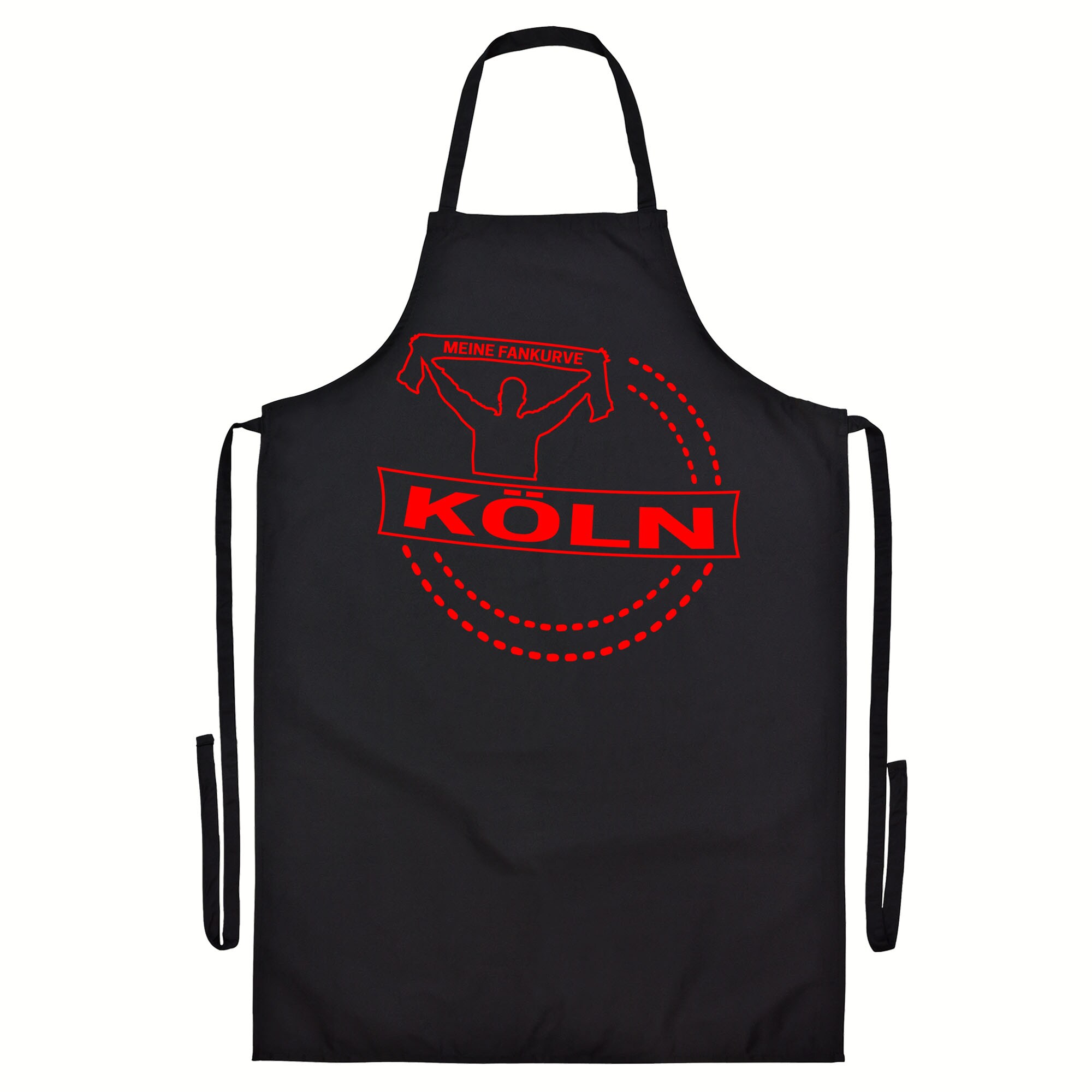multifanshop Grillsch&uuml;rze - K&ouml;ln - Meine Fankurve - Druck rot - Sch&uuml;rze - Bild 1