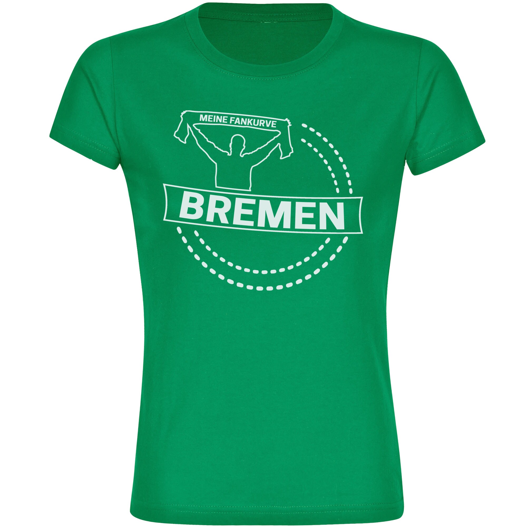 multifanshop Damen T-Shirt - Bremen - Meine Fankurve - Druck wei&szlig; - Frauen - Bild 1