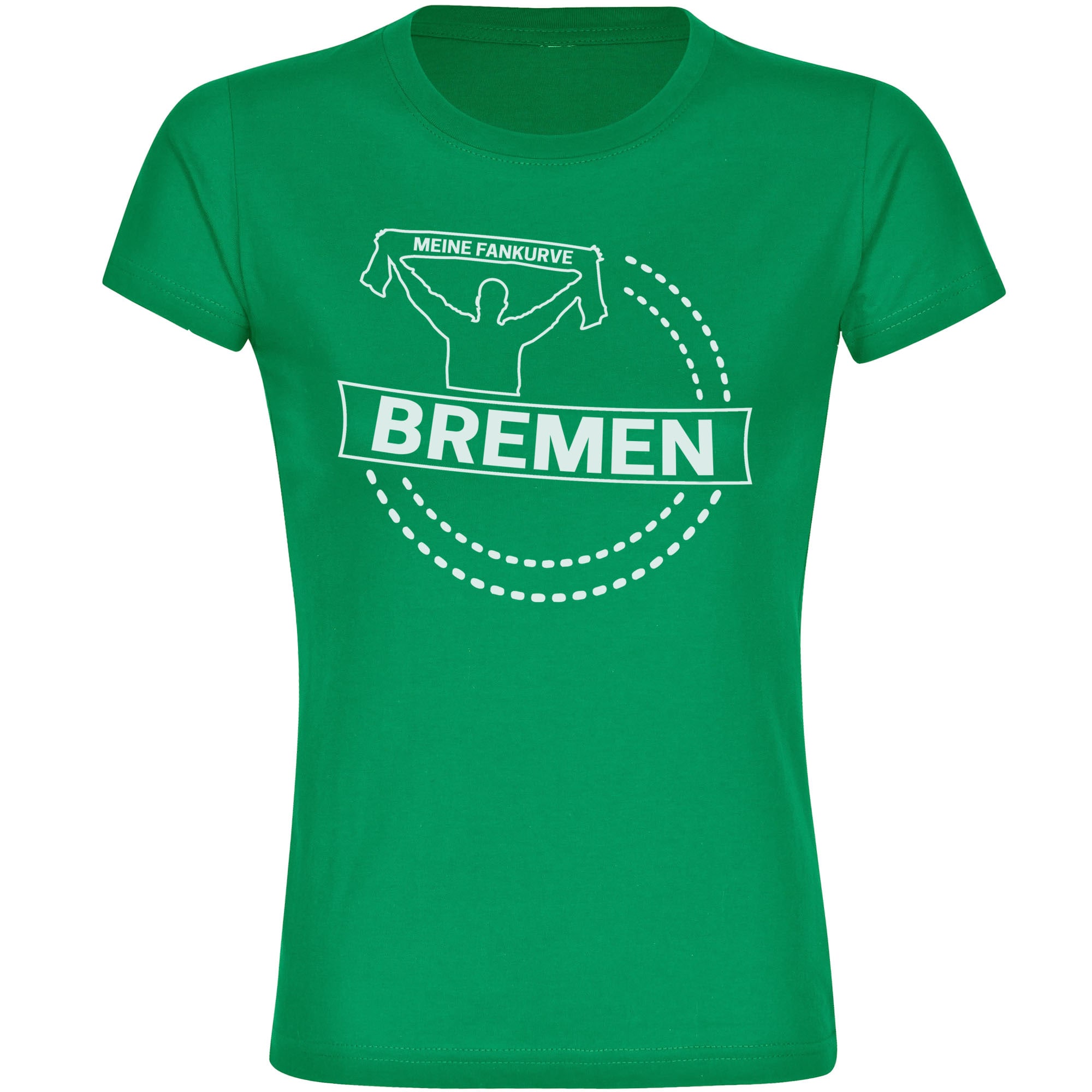 multifanshop Damen T-Shirt - Bremen - Meine Fankurve - Druck wei&szlig; - Frauen - Bild 1