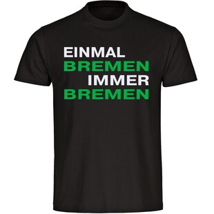 multifanshop Kinder T-Shirt - Bremen - Einmal Immer - Druck grün - Kind - Bild 1