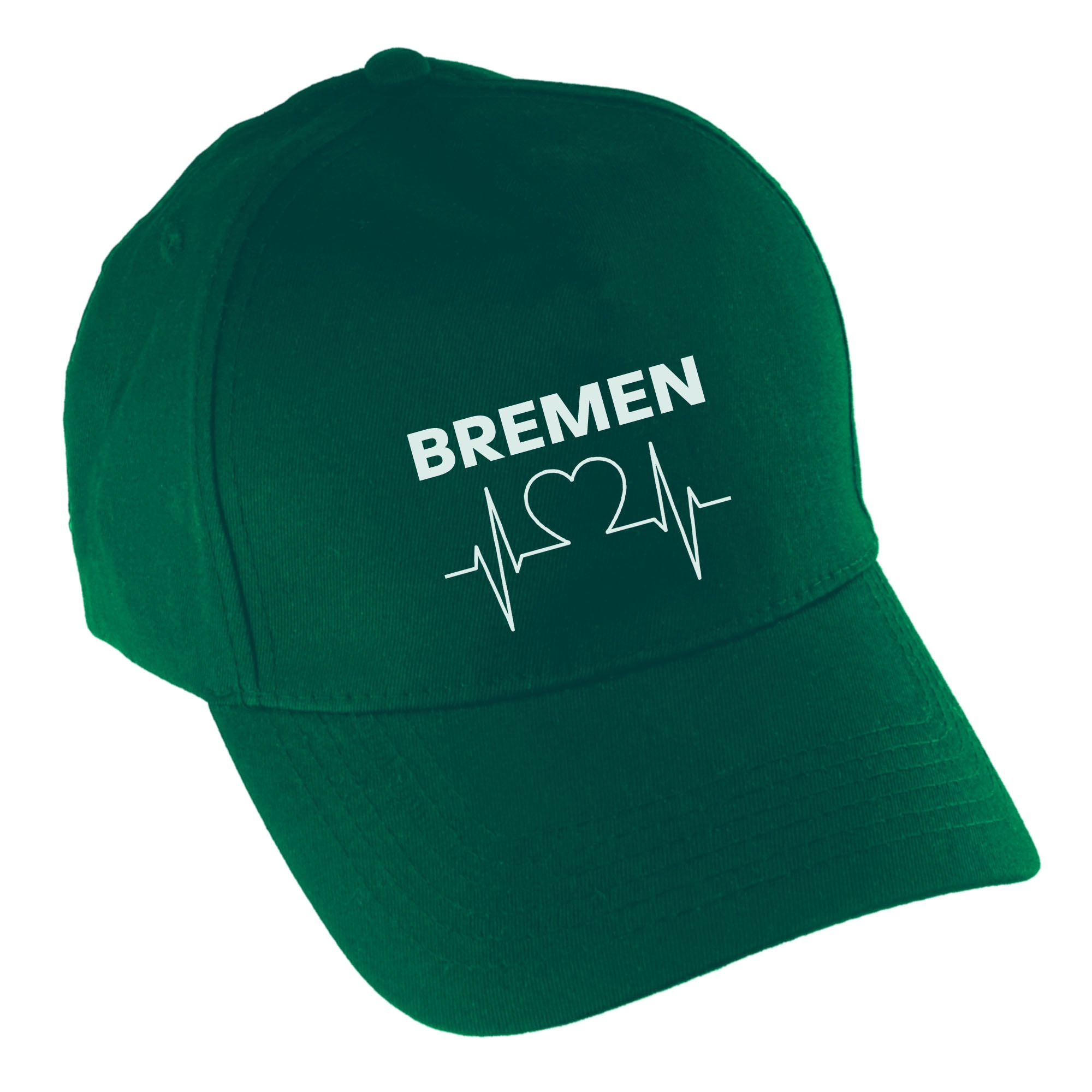multifanshop Baseballcap - Bremen - Herzschlag - Druck wei&szlig; - M&uuml;tze - Bild 1