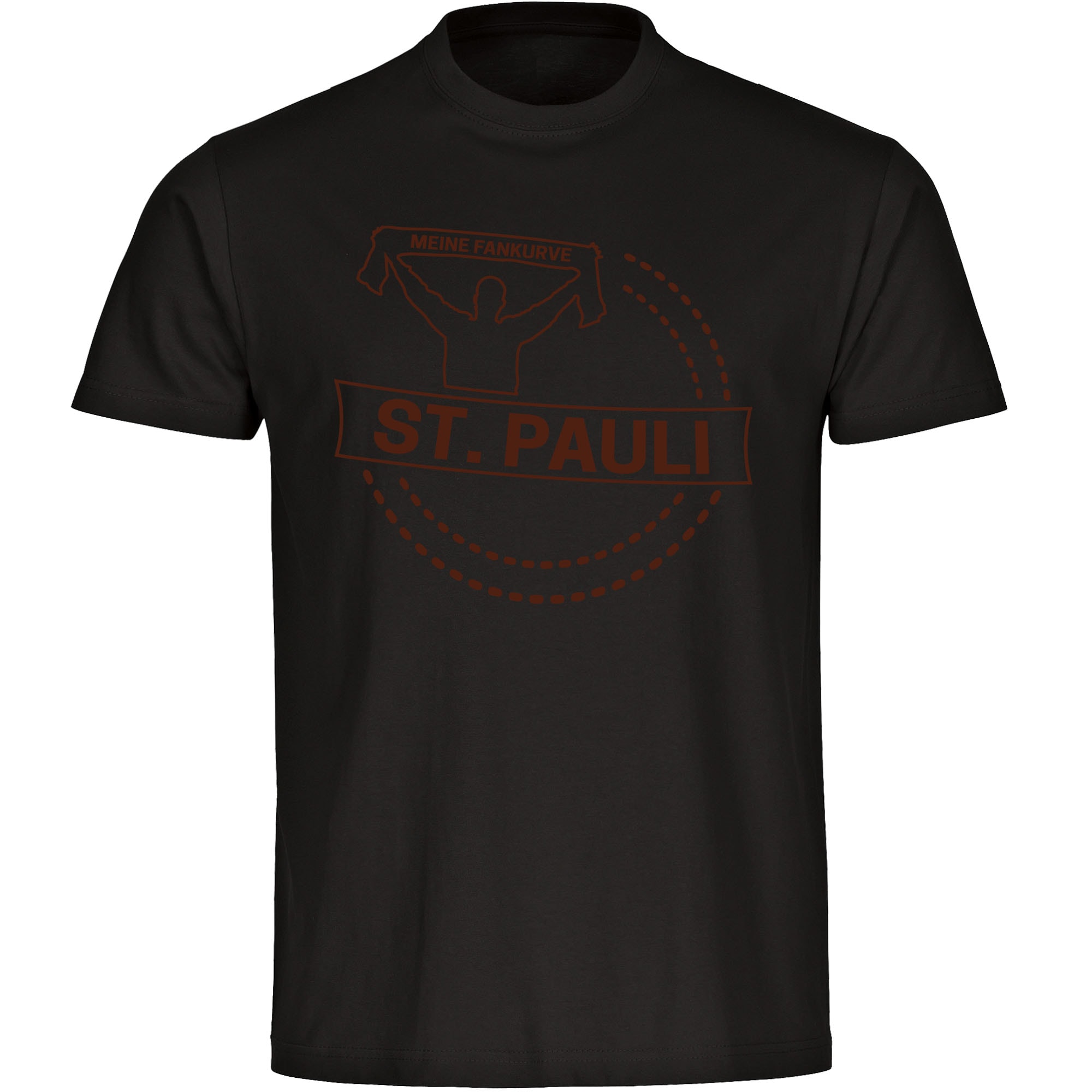 multifanshop Herren T-Shirt - St. Pauli - Meine Fankurve - Druck braun - M&auml;nner - Bild 1