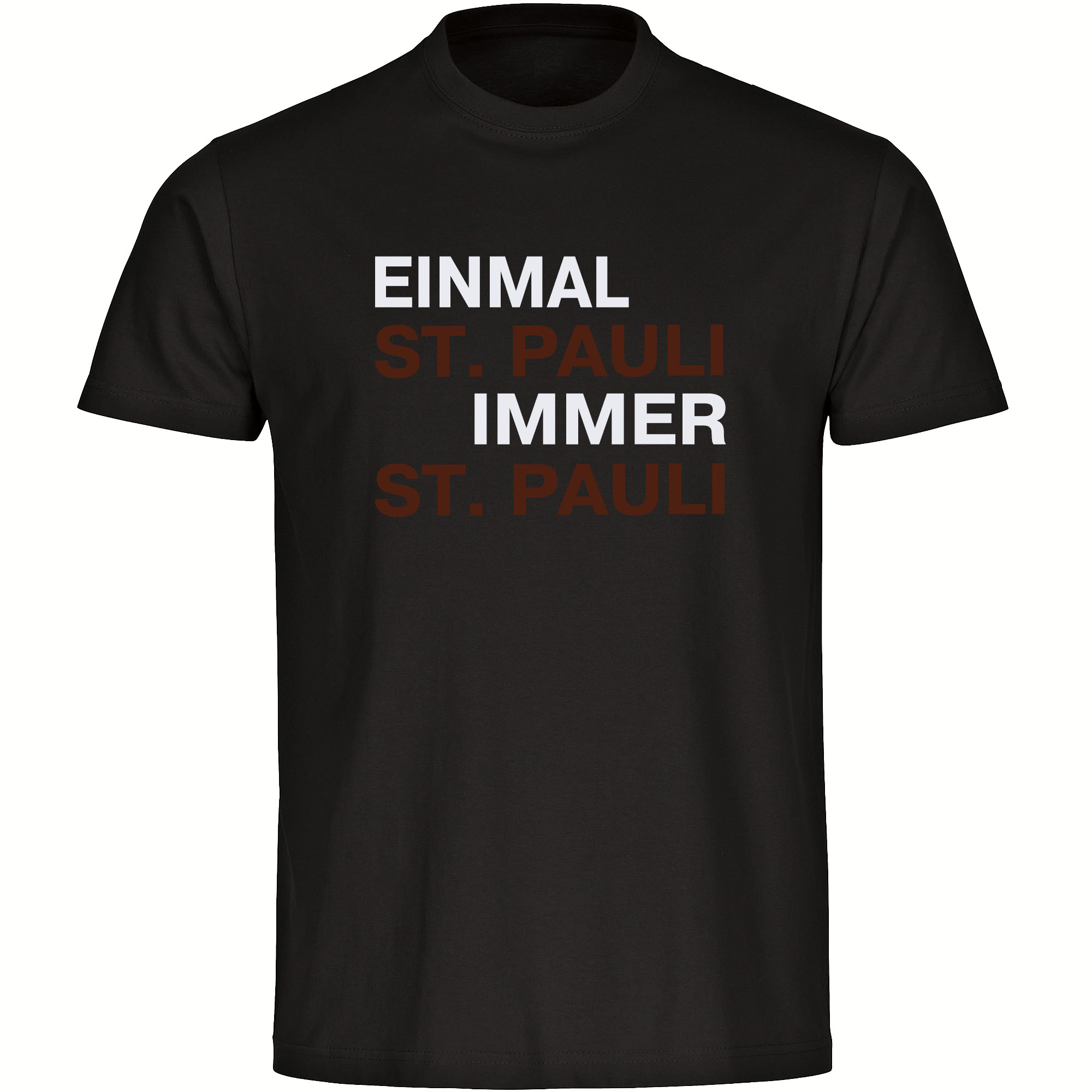 multifanshop Kinder T-Shirt - St. Pauli - Einmal Immer - Druck braun - Kind - Bild 1