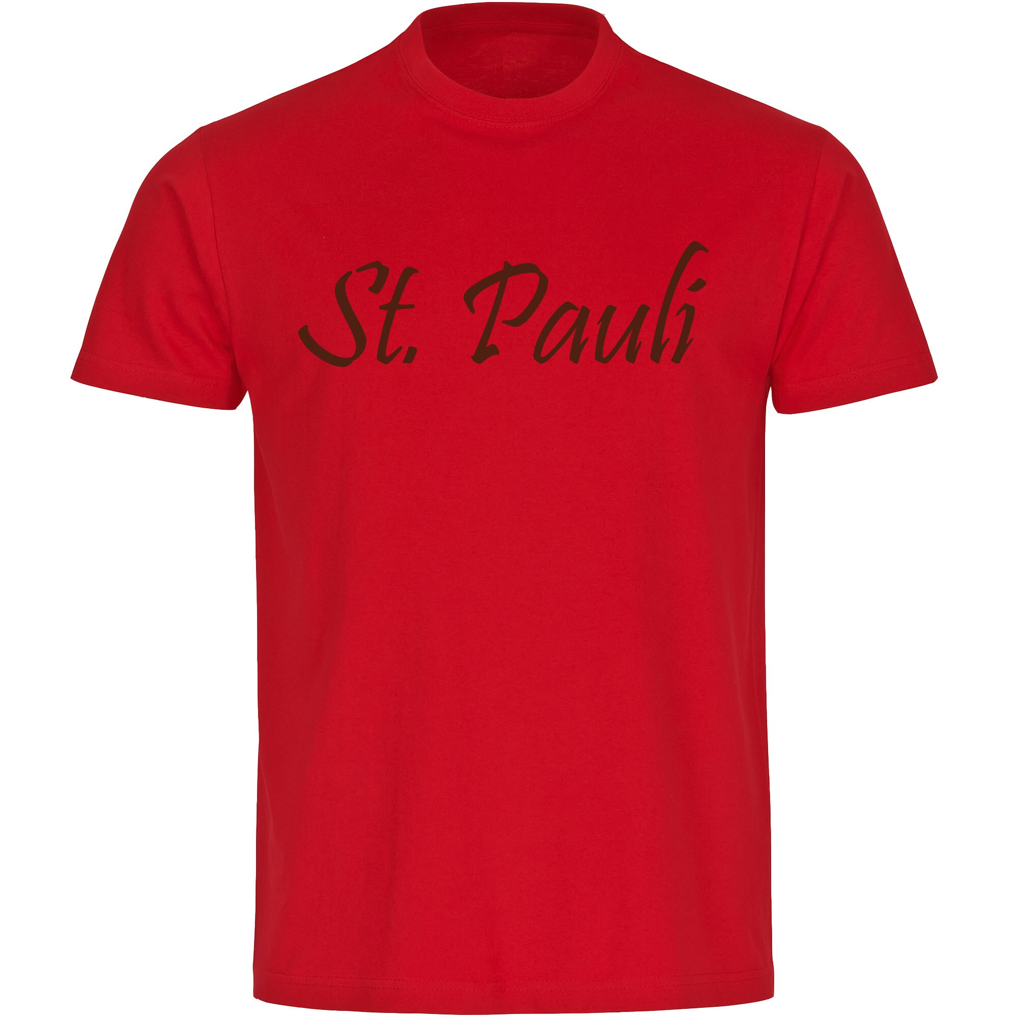 multifanshop Kinder T-Shirt - St. Pauli - Schriftzug - Druck braun - Kind - Bild 1